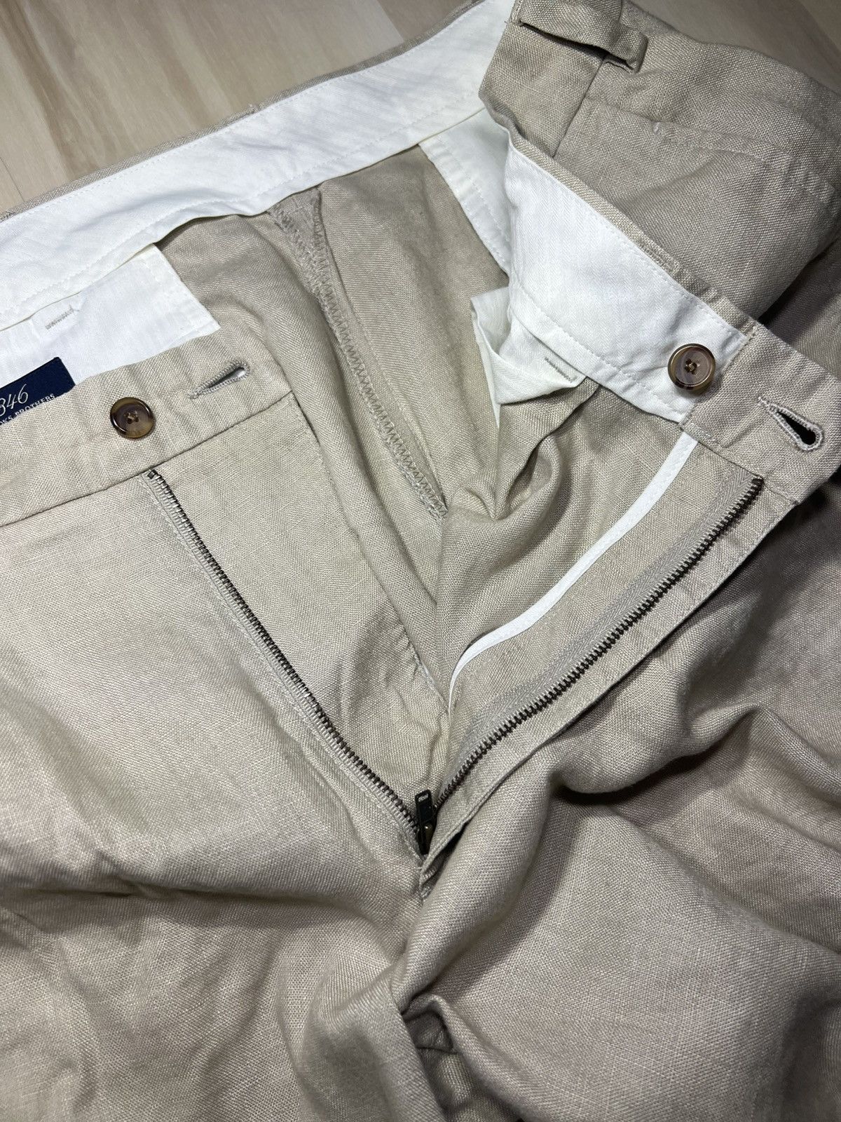 Brooks Brothers Brooks Brothers 346 Men's Pleated 100% Linen Shorts Sz 36 Size US 36 / EU 52 - 6 Thumbnail
