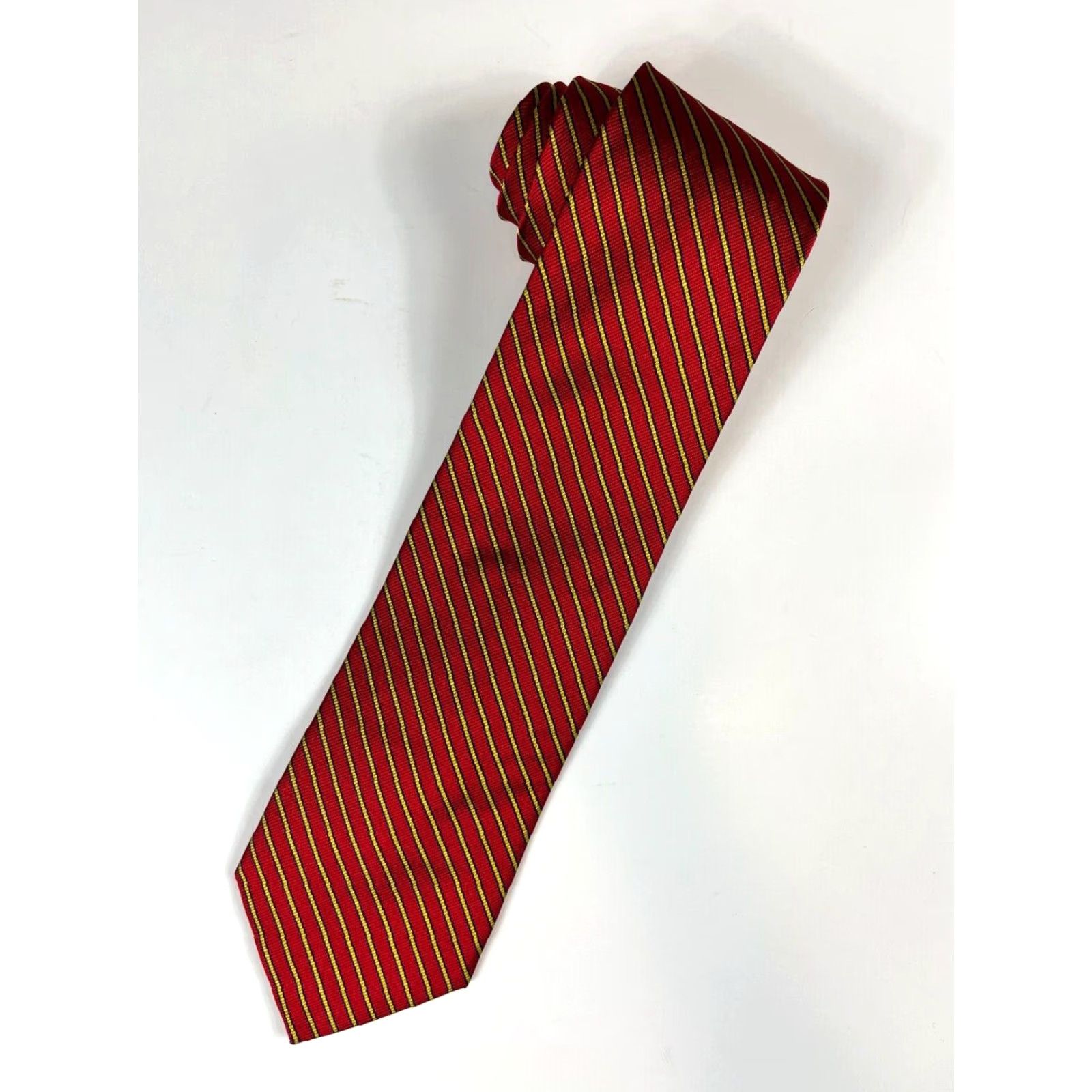 Brooks Brothers VINTAGE Brooks Brothers Makers Silk Tie Striped Woven England Made USA Men’s Tie Red 58" Wide 3.75" Silk All Silk Preppy Designer Size ONE SIZE - 2 Thumbnail