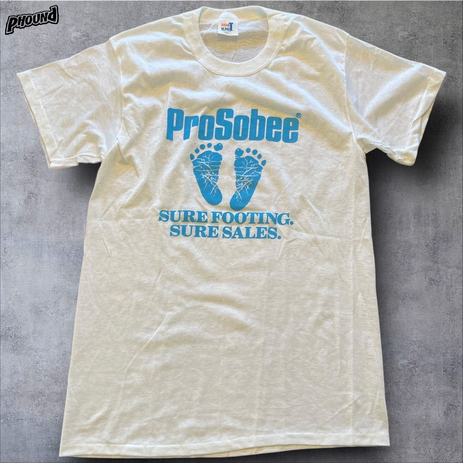 Vintage Vtg ProSobee Sure Footing Baby Footprints S129 NWOT Size US L / EU 52-54 / 3 - 1 Thumbnail
