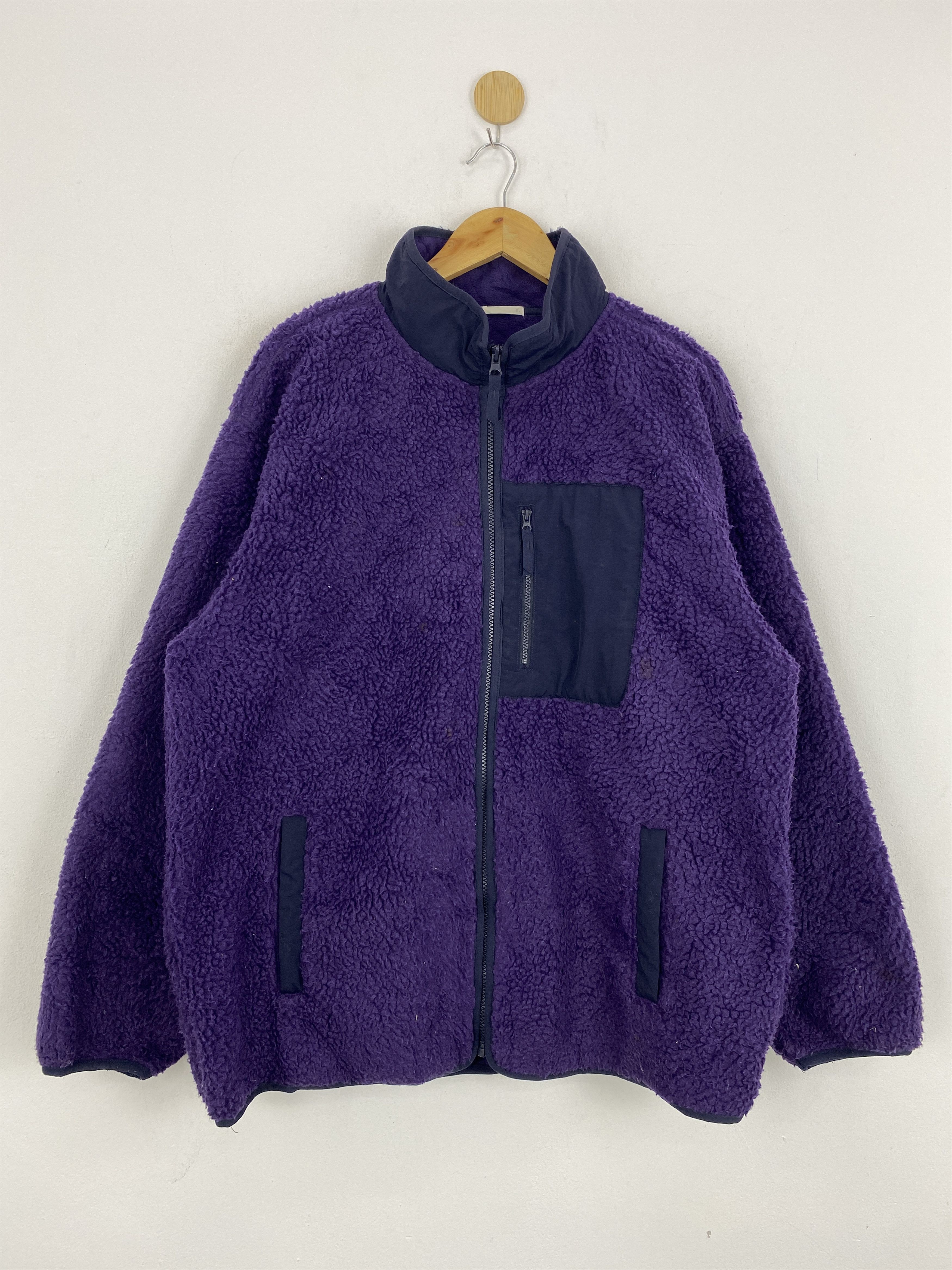 Vintage Vintage Japanese Brand GU Fleece Zipper Jacket J1911 Size US XL / EU 56 / 4 - 1 Thumbnail