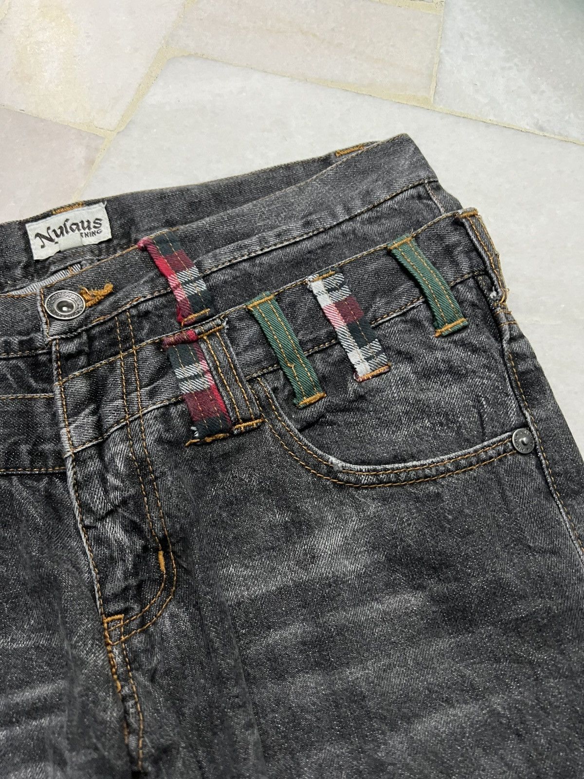 Japanese Brand Japanese Brand Nylaus Double Waist Faded Jean Size US 32 / EU 48 - 8 Thumbnail