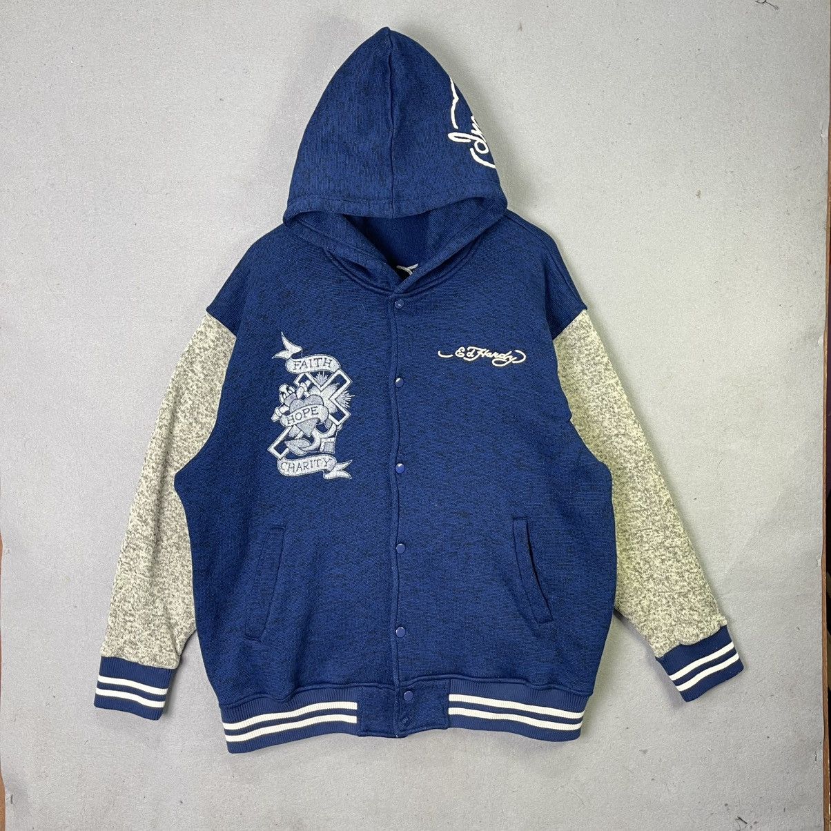 Ed Hardy Ed Hardy New York Skull Eagle Graphic Varsity Hoodie Jacket Size US XXL / EU 58 / 5 - 4 Thumbnail