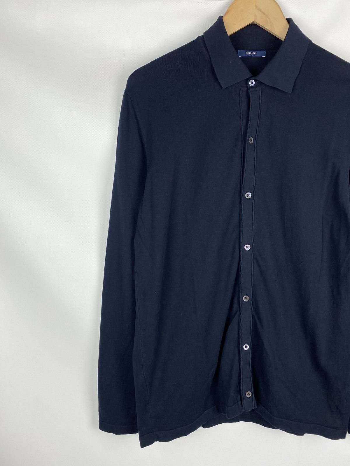 Boggi Boggi Milano men’s long sleeve button up shirt knitwear Size US L / EU 52-54 / 3 - 2 Thumbnail