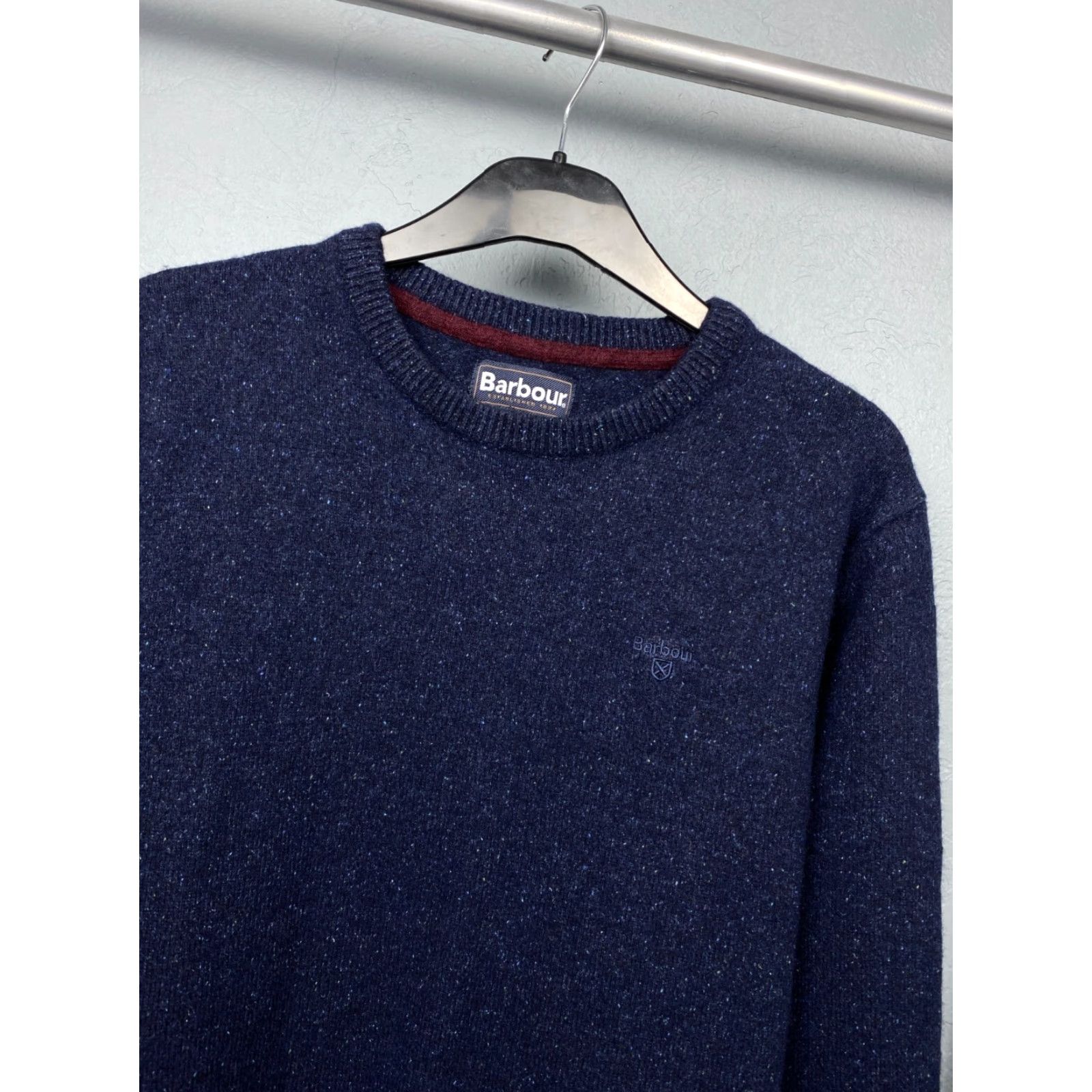 Barbour Barbour Mens Wool Knit Sweater Barbour Wool Knit Sweater M Blue Pullover Crew Neck Size M Mens sweaters Size US M / EU 48-50 / 2 - 2 Thumbnail