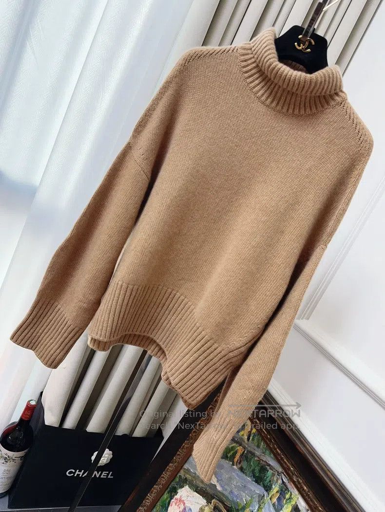 Loro Piana Loro Piana Khaki Brown Baby Cashmere Knit Sweater Size S / US 4 / IT 40 - 1 Thumbnail