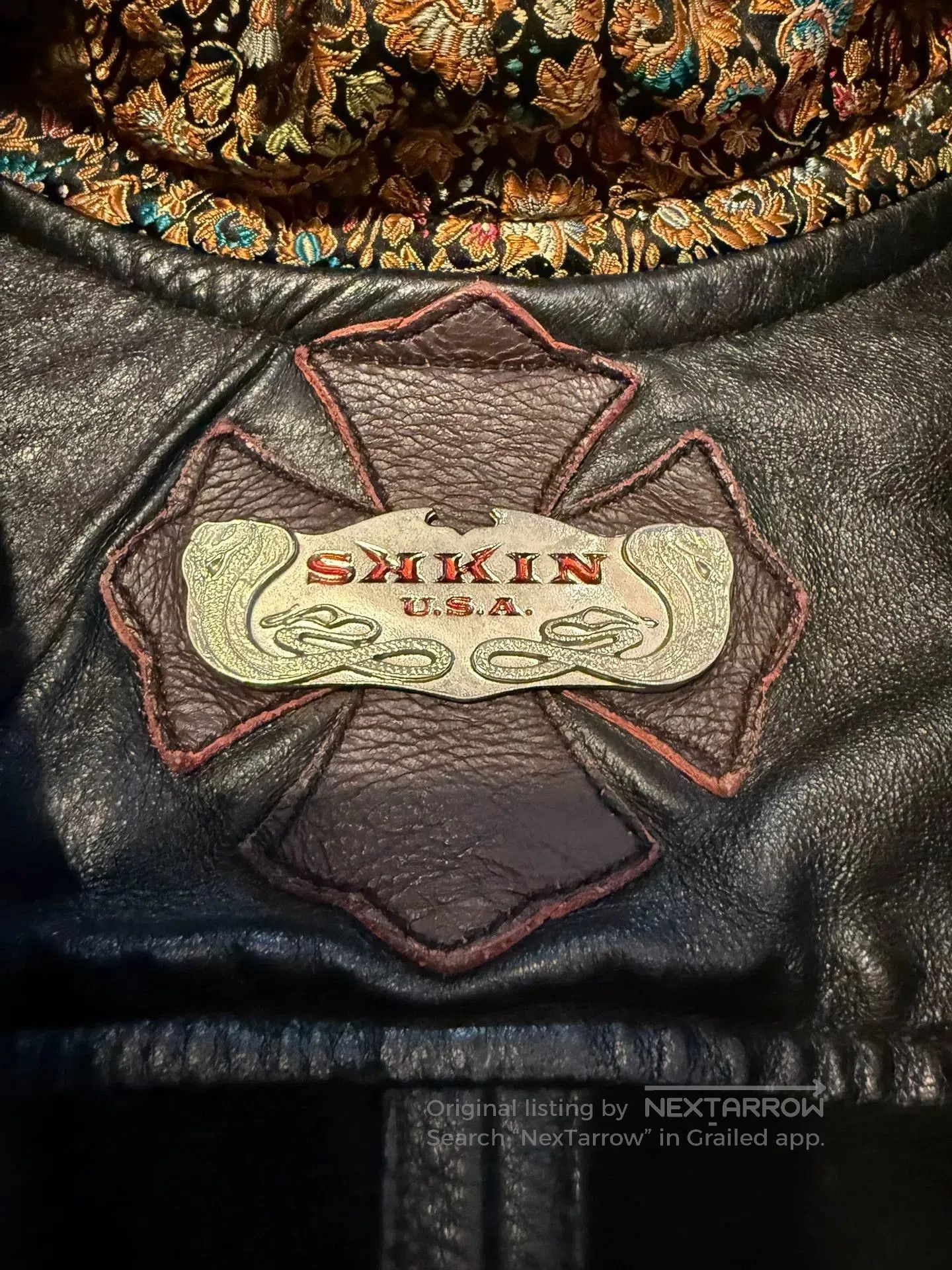 Japanese Brand Skkin Hooded Leather Jacket. Size US S / EU 44-46 / 1 - 5 Thumbnail