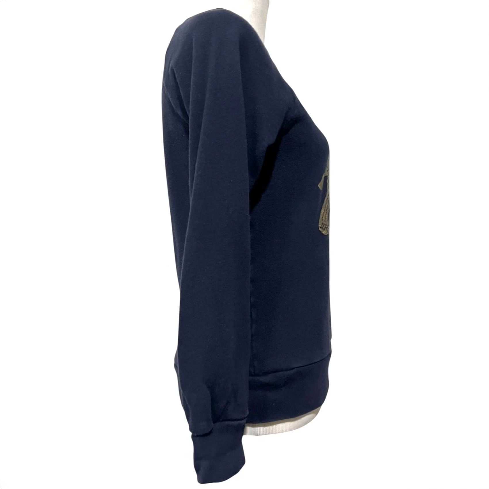 J.Crew J.Crew Navy Sweatshirt Gold Elephant Graphic Knit Top Womens Sz S Size S / US 4 / IT 40 - 5 Thumbnail