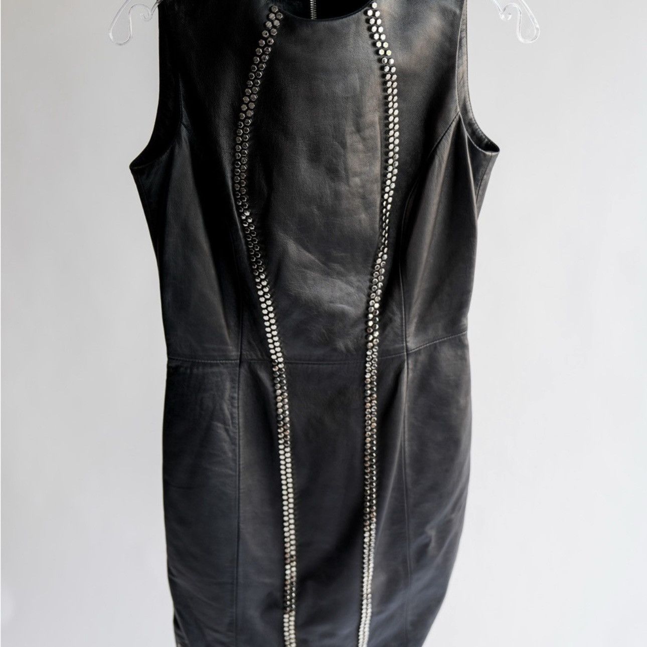 Philipp Plein Phillip Plein Couture Full Grain Leather Studded Mini Dress Size M / US 6-8 / IT 42-44 - 17 Thumbnail