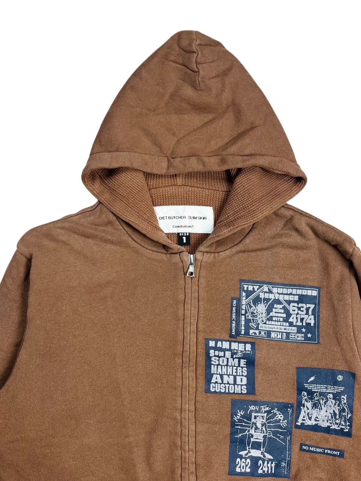 20471120 2000s Calibalism? - Riri Zips Patchwork Zip Hoodie Size US M / EU 48-50 / 2 - 6 Thumbnail