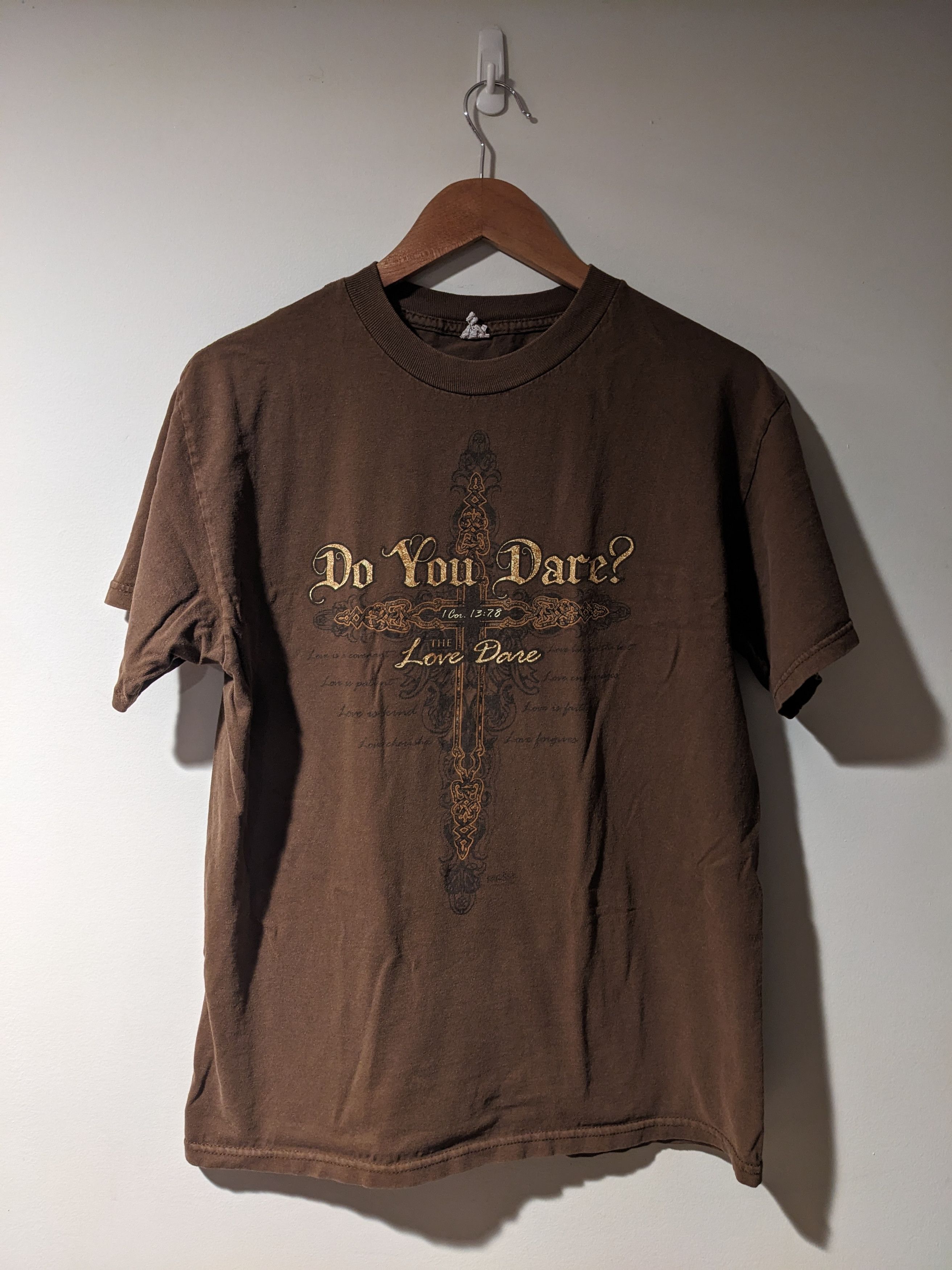 Alstyle × Vintage Vintage Y2K Do You Dare Love Corinthians 13:78 Religion Tee Size US M / EU 48-50 / 2 - 1 Thumbnail