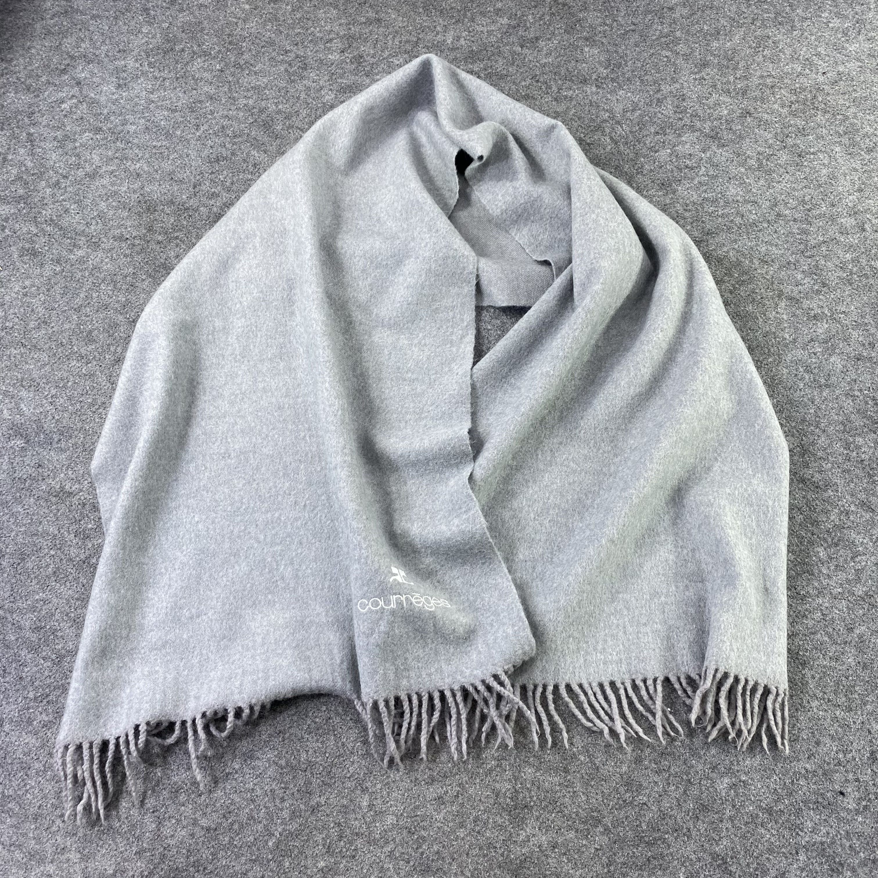 Courreges × Vintage Courreges Big Size Scarf / Muffler / Neckwear-K087 Size ONE SIZE - 2 Thumbnail