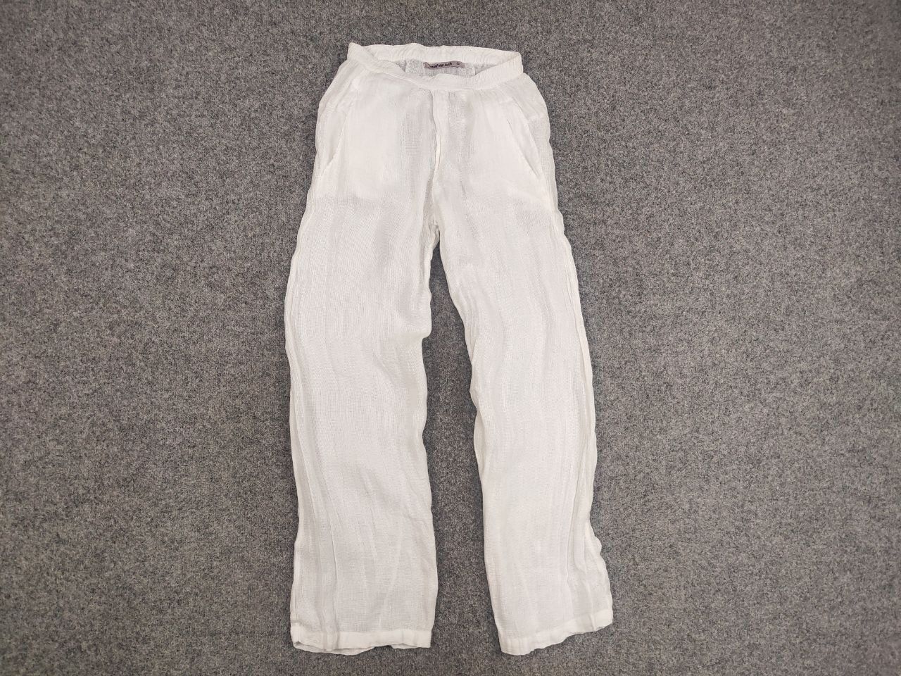 Transit Transit Par Such Design classic White Linen Trouser Pants Size 30" / US 8 / IT 44 - 7 Thumbnail