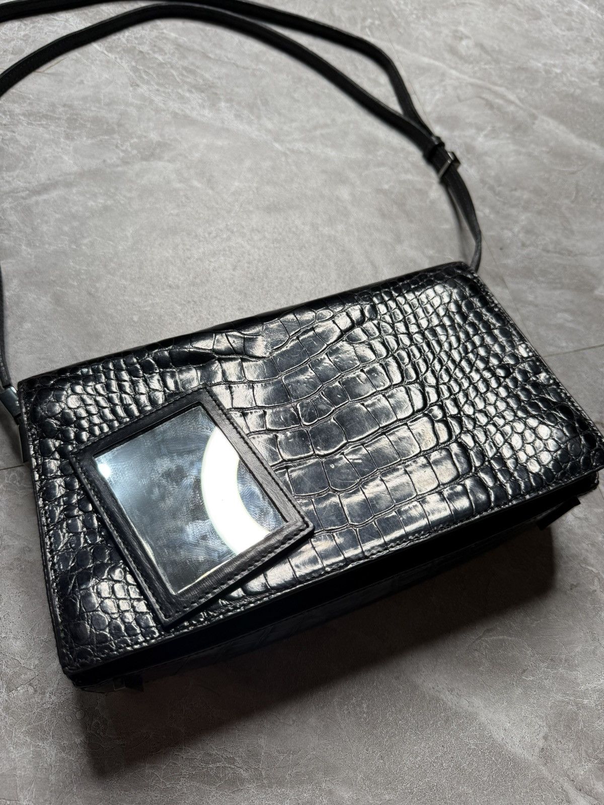 Gucci Gucci By Tomford 2 Way Croc Embossed Leather Bag Size ONE SIZE - 7 Thumbnail