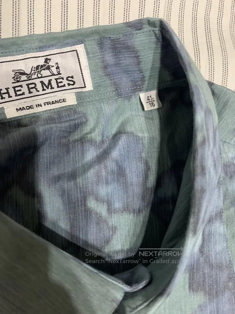 Hermes Hermes size 41 Exclusive silk printed shirt jacket Size US L / EU 52-54 / 3 - 6 Thumbnail