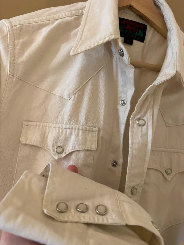 Warehouse & Co. Cowboy shirt cream Size US M / EU 48-50 / 2 - 2 Thumbnail