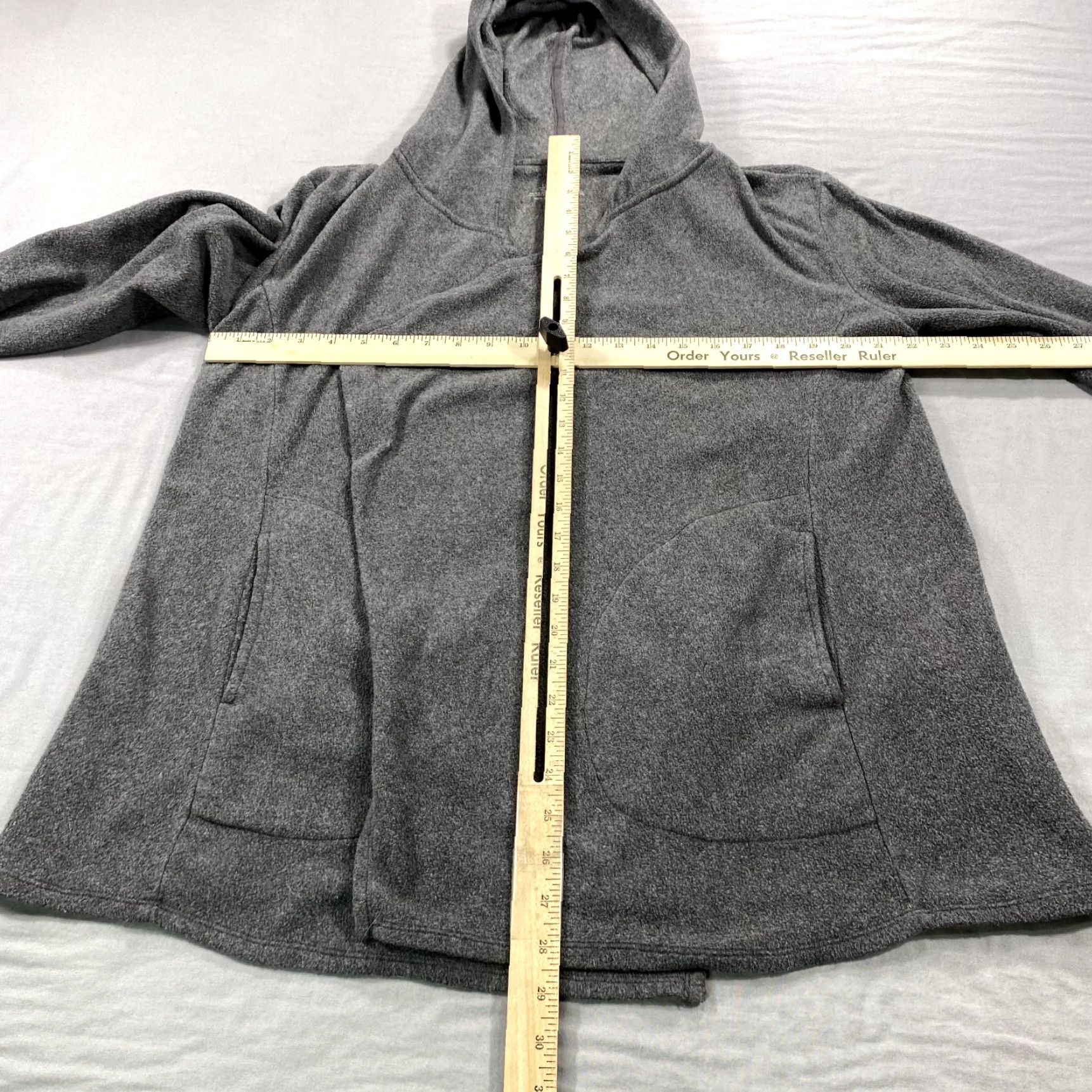 Vintage Cuddl Duds Hoodie Womens Small Gray Open Front Sweatshirt Stretch Comfort Size S / US 4 / IT 40 - 5 Thumbnail