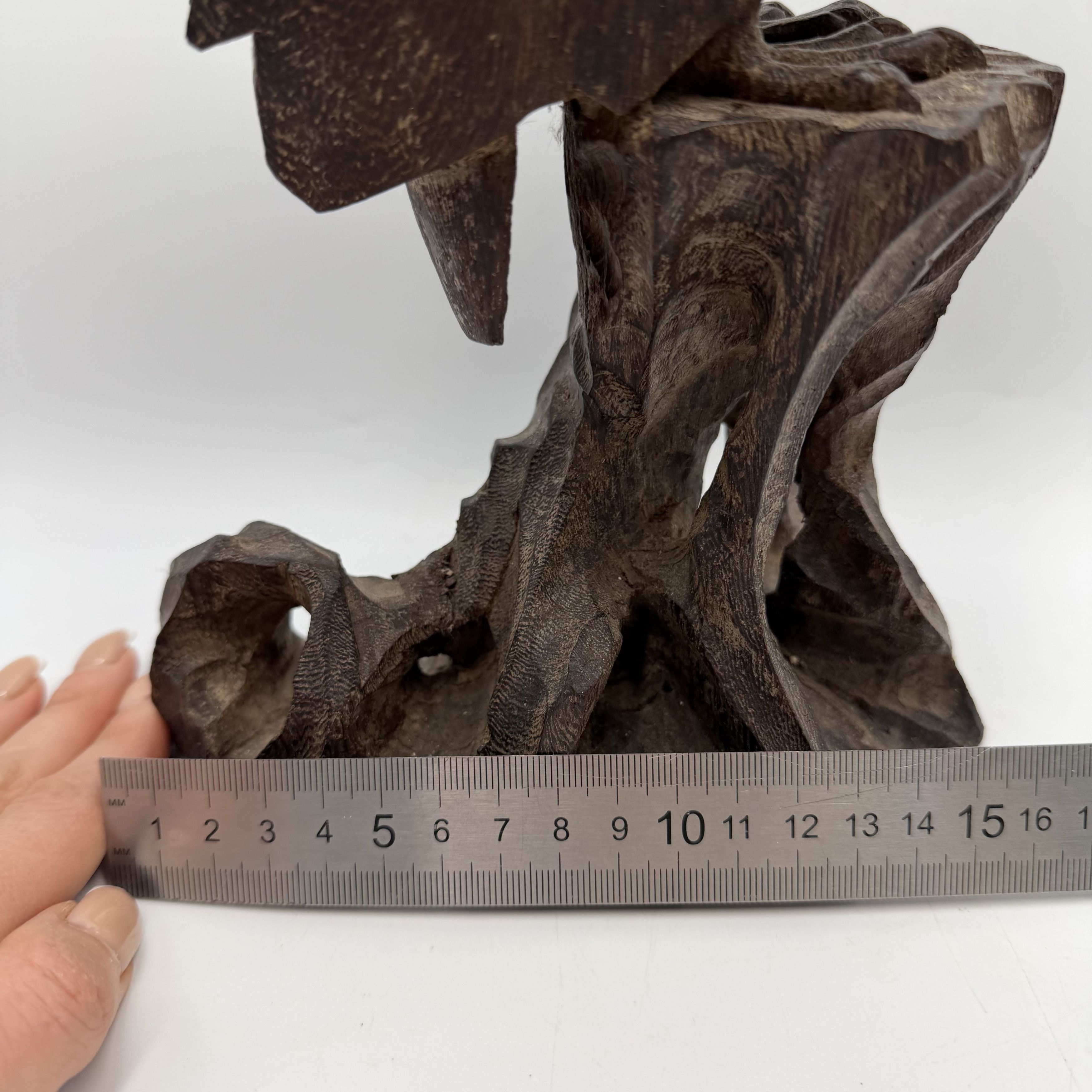 Vintage Vintage Hand Carved Wooden Owl Figurine Folk Art 27cm Size ONE SIZE - 5 Thumbnail