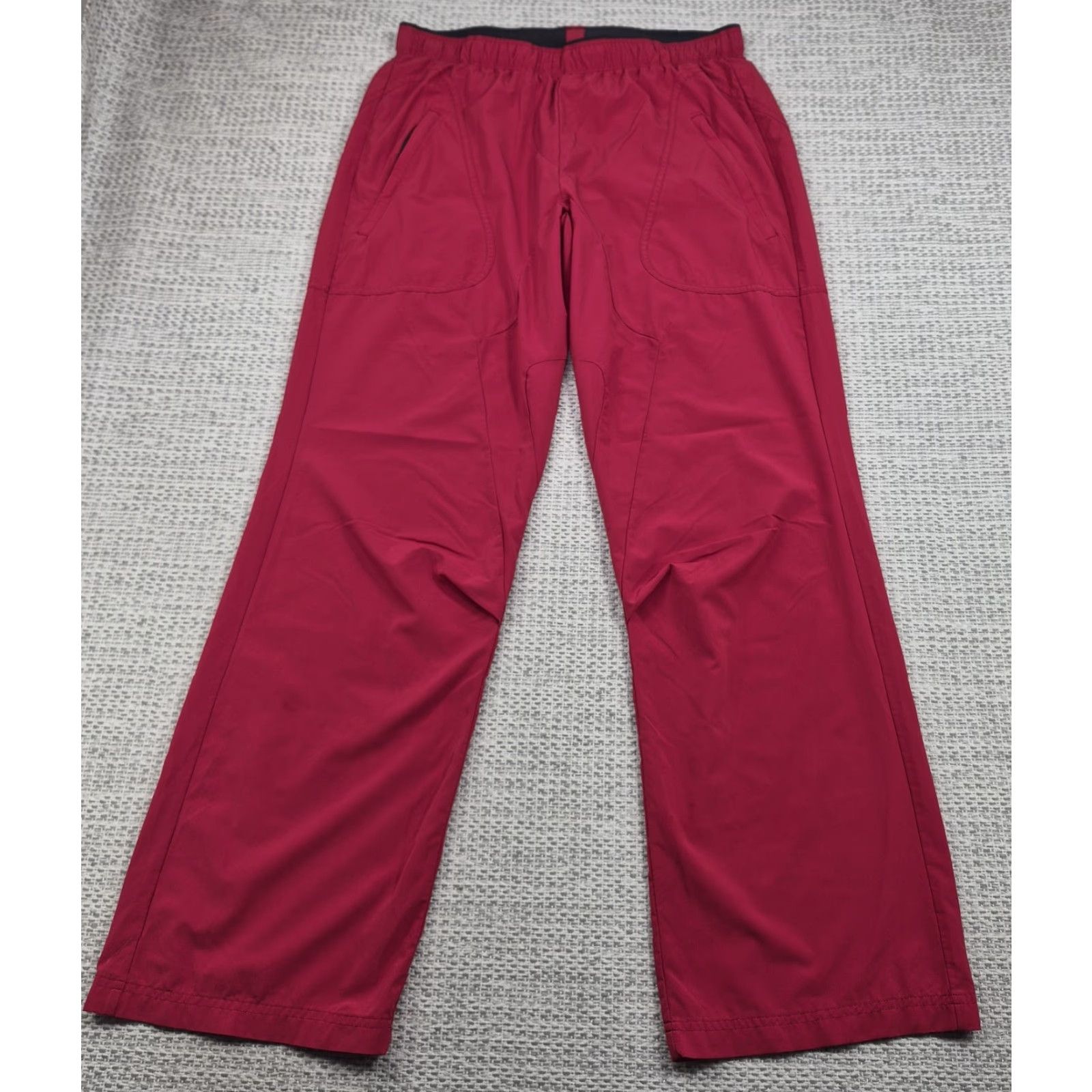 Vintage Paskho Pants Mens Large Red Track Athletic Travel Stretch Zip Pocket Pockets Size US 33 - 2 Thumbnail