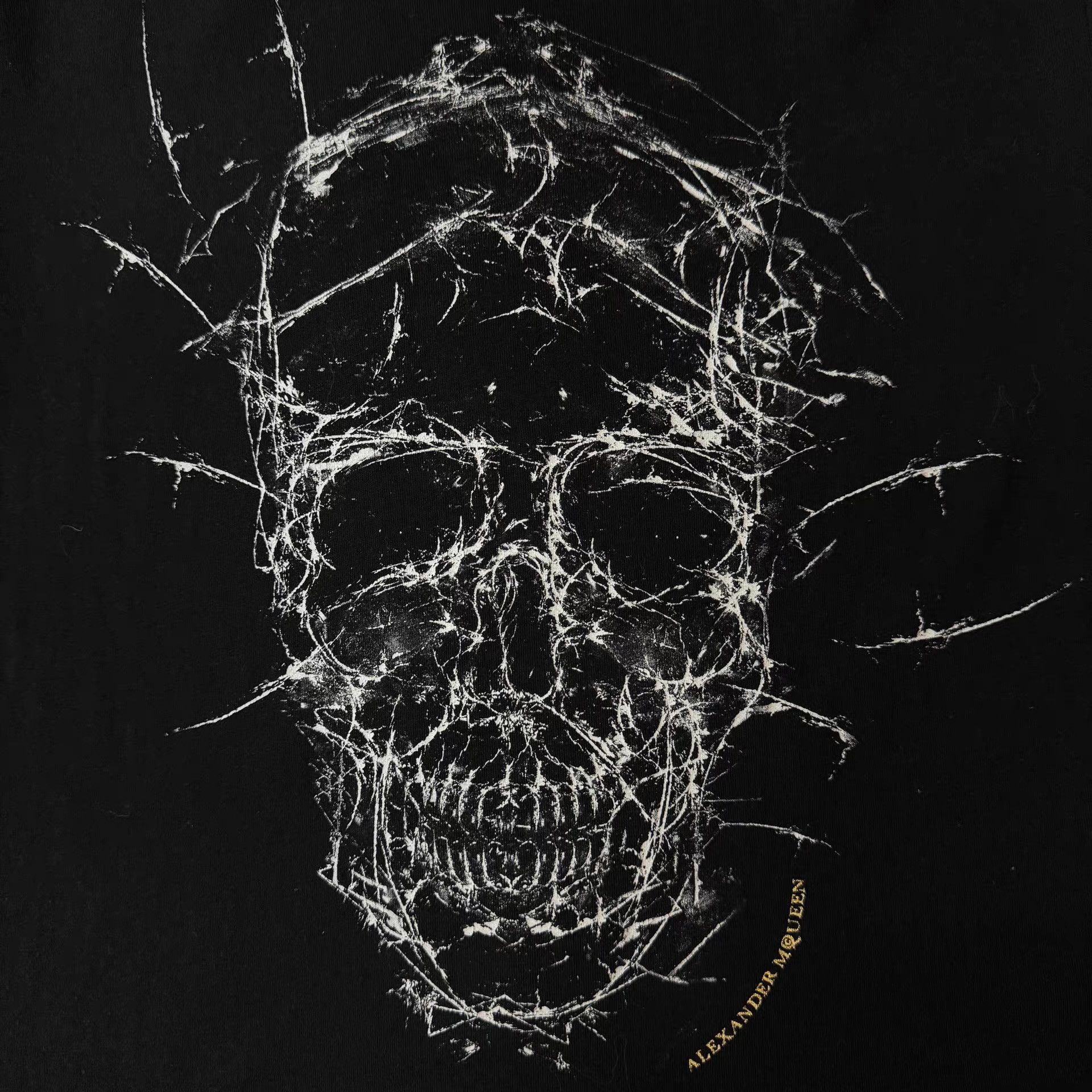 Alexander McQueen Alexander McQueen Black Skull Print Short Sleeve Tee Q10 Size US S / EU 44-46 / 1 - 2 Thumbnail
