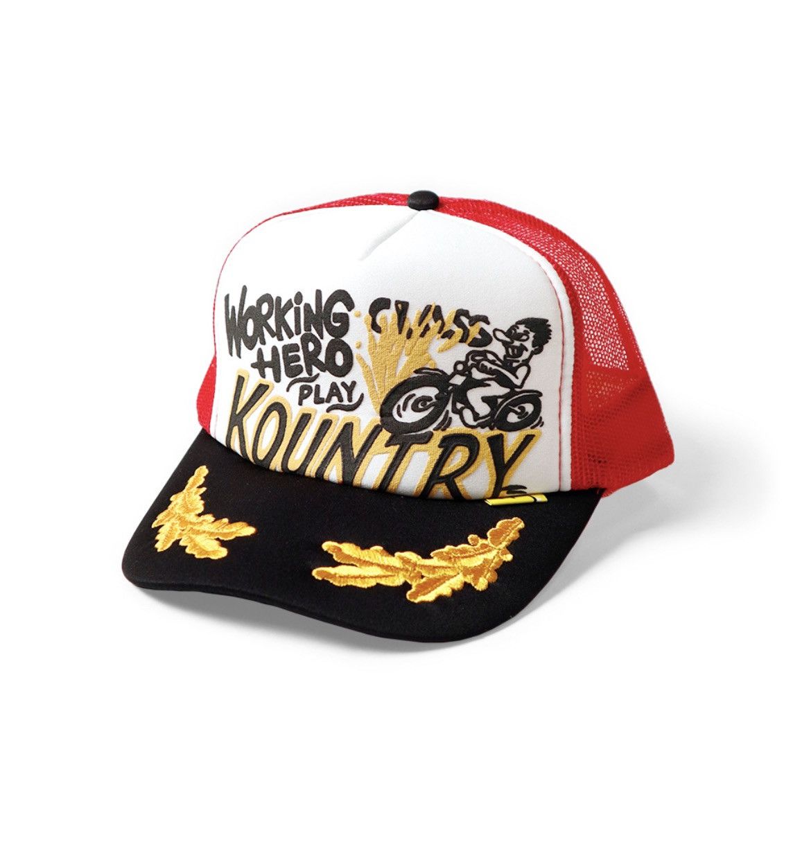 image of Kapital Trucker Hat Working Class Hero in Red, Men's