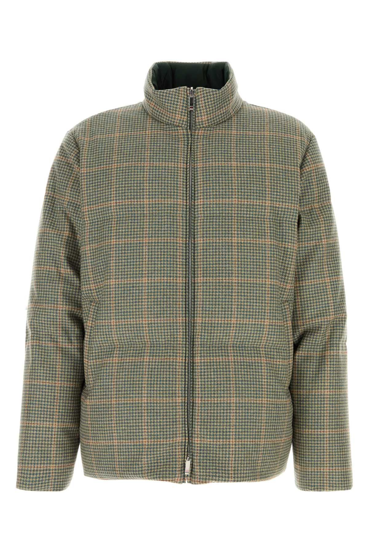 Embroidered Wool Reversible Down Jacket