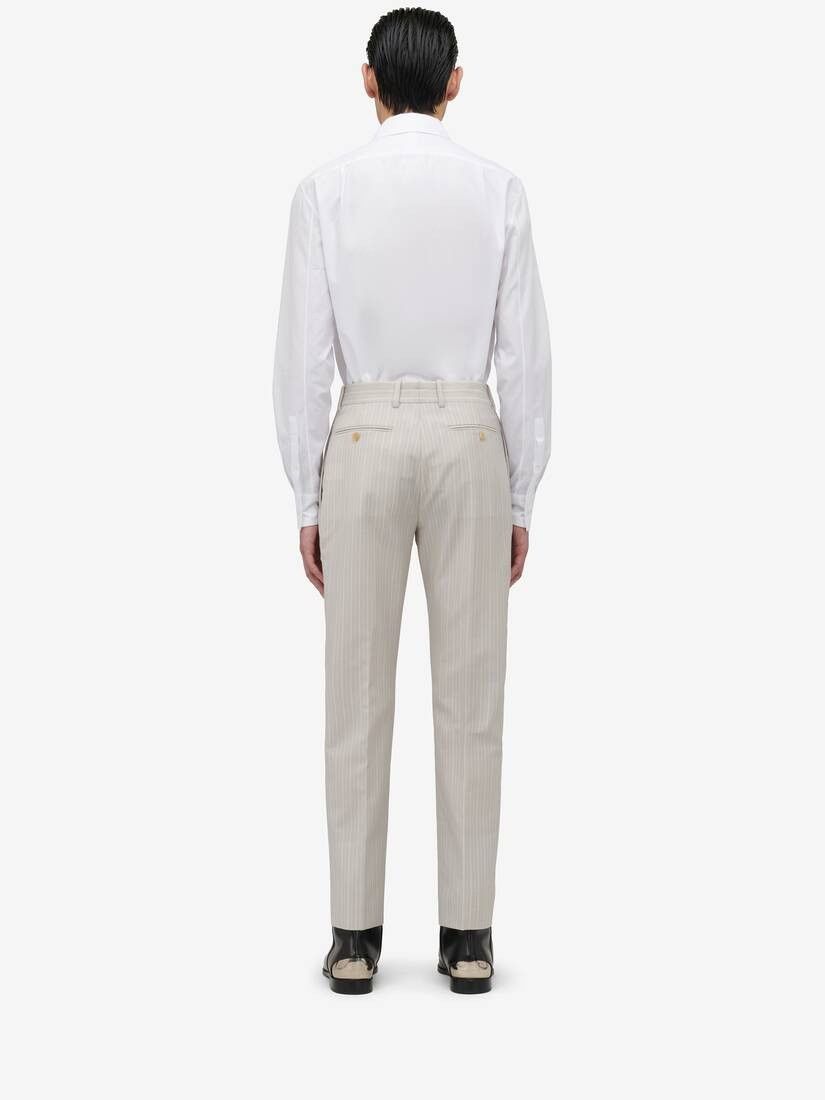 Alexander McQueen o1w1db10725 Tailored Cigarette Trousers in White Size US 32 / EU 48 - 4 Thumbnail