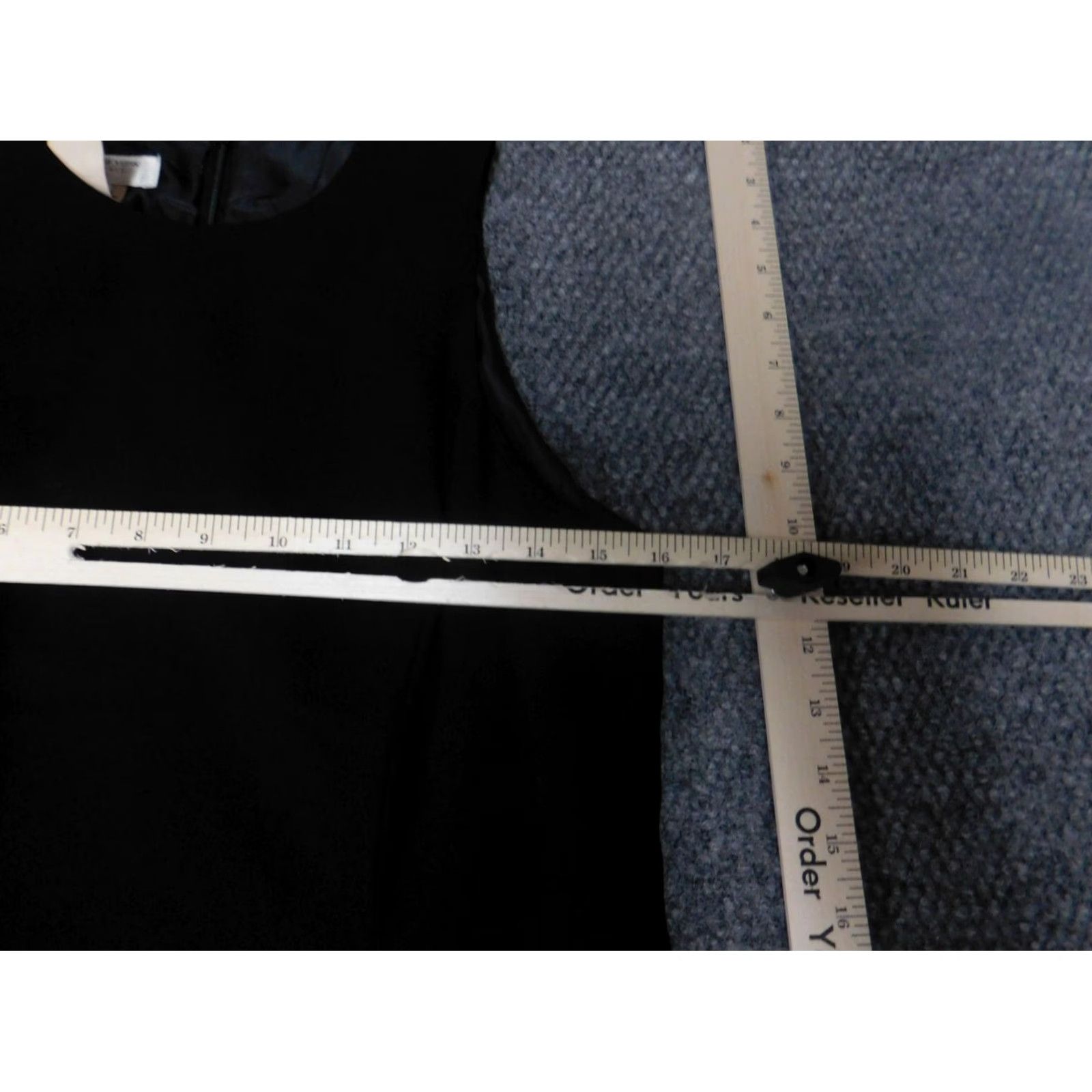 Jones New York Jones New York Dress Petites Womens Black A-Line Sleeveless 10P Long Knit Polyester Mock Neck Zip Lined Bell Sleeve Vintage No Winter Womens Size L / US 10 / IT 46 - 4 Thumbnail