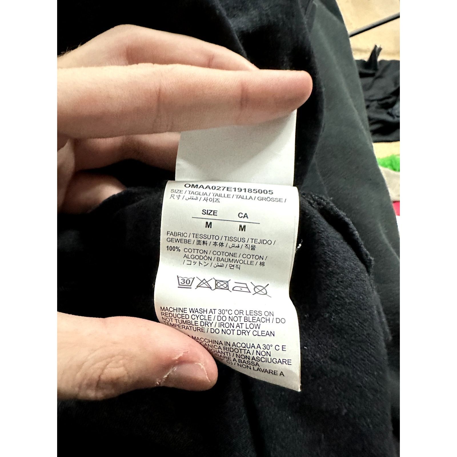 Off-White Off White Tee Black Incampiuta Medium Used Size US M / EU 48-50 / 2 - 3 Thumbnail