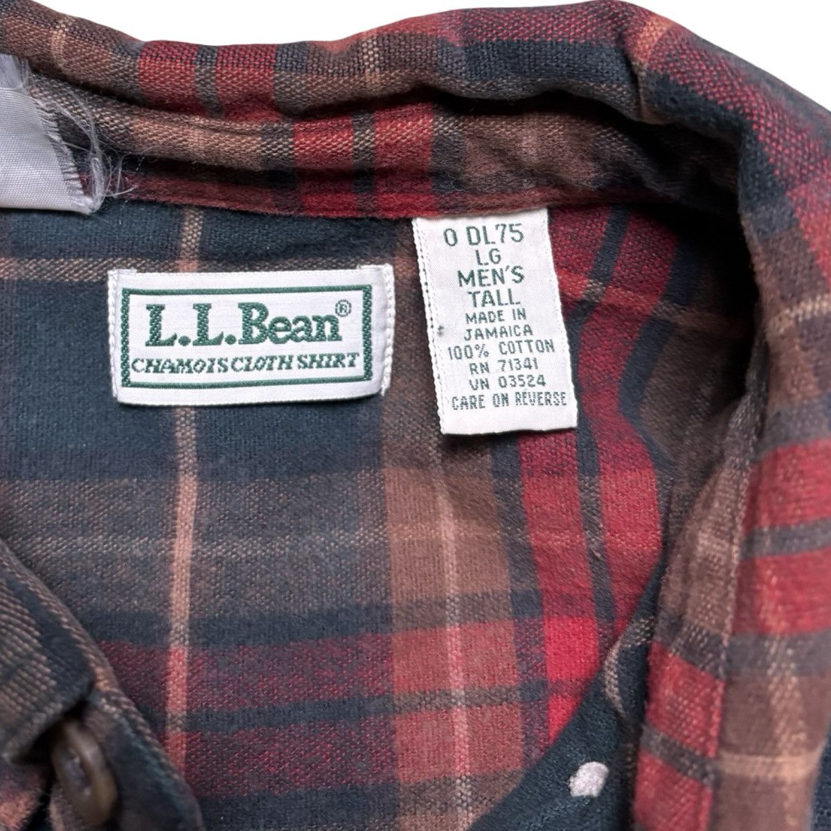 L.L. Bean Vintage LL Bean Shirt Mens L Plaid Chamois Cloth Flannel Size US L / EU 52-54 / 3 - 3 Thumbnail
