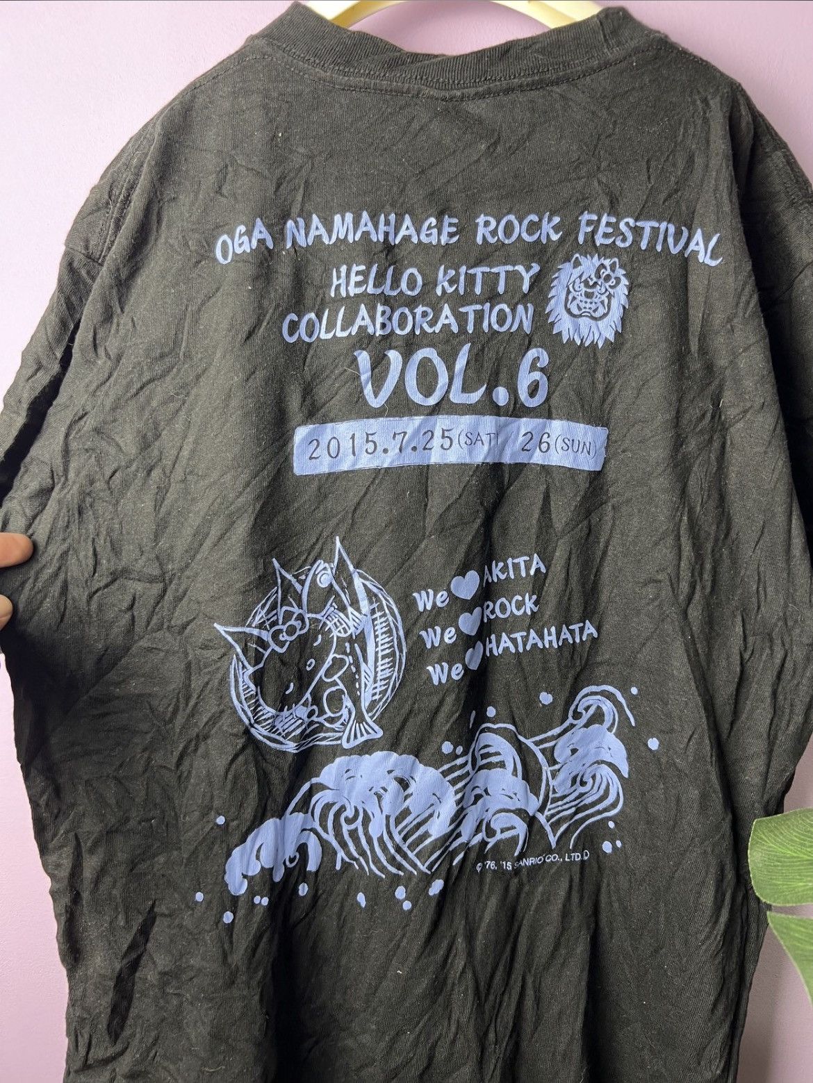 Cartoon Network 🔥Hello Kitty Oga Namahage Rock Fest Tees Size US M / EU 48-50 / 2 - 7 Thumbnail