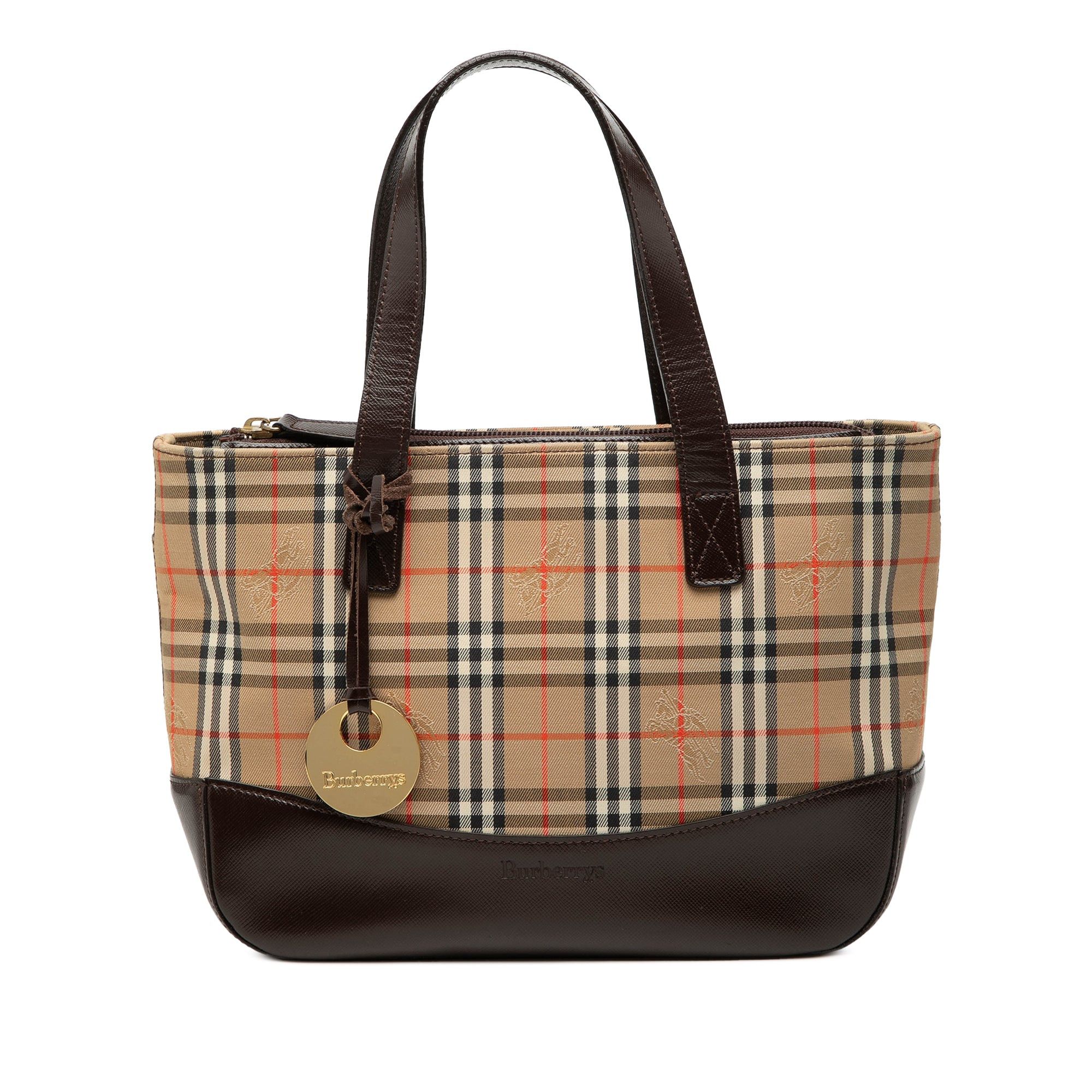 Burberry Haymarket Check Canvas Tote Size ONE SIZE - 1 Thumbnail