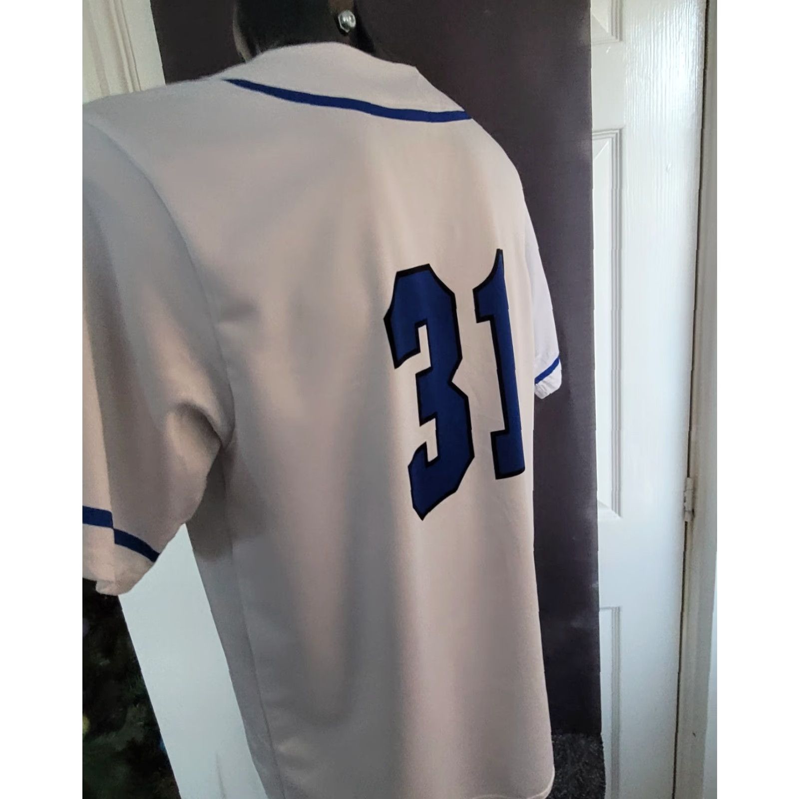 Vintage Alleson Athletic Kennet 31 Medium Baseball Top Shirt Mens M White Size US M / EU 48-50 / 2 - 5 Thumbnail