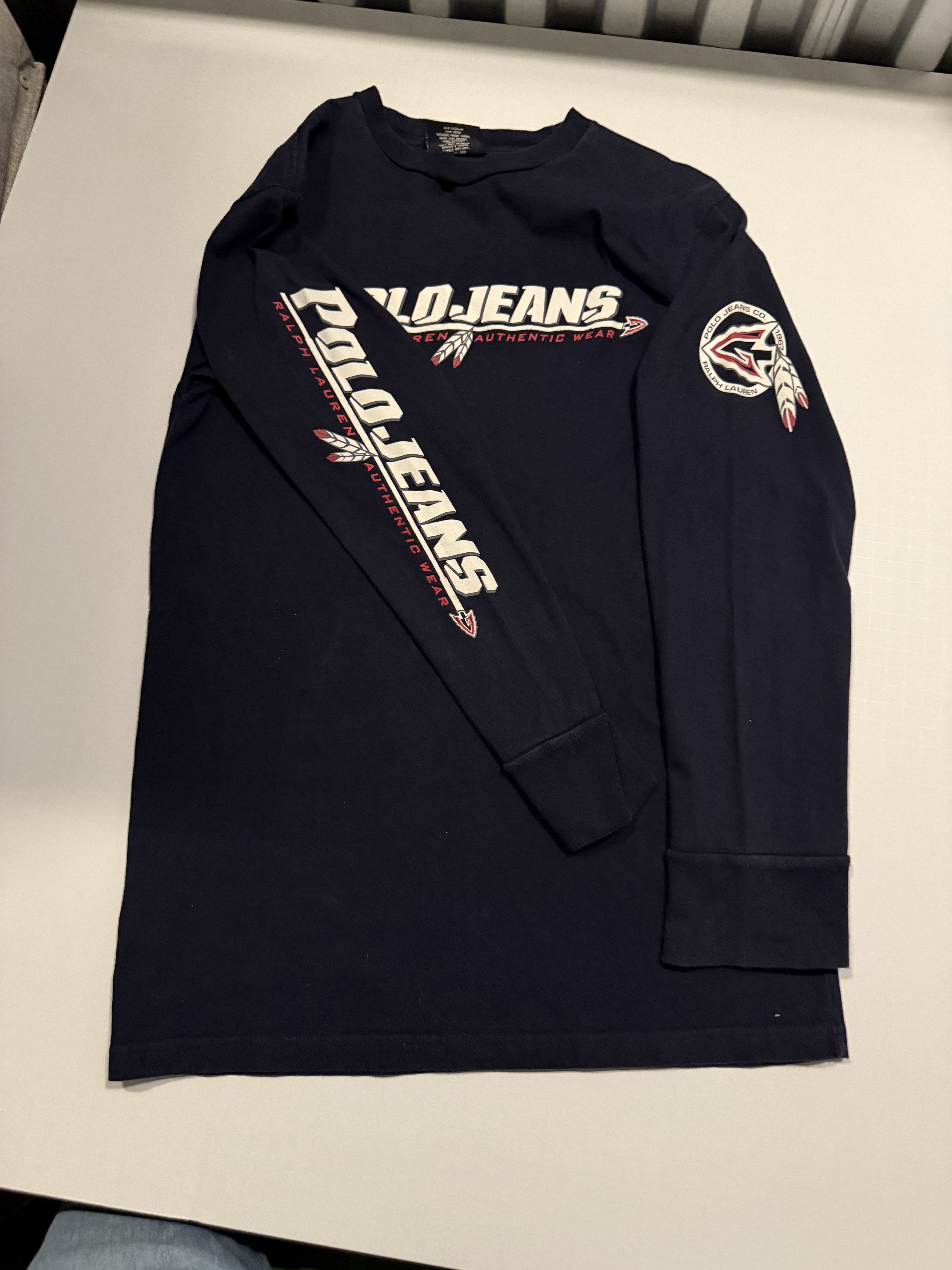 Polo Ralph Lauren Vintage Polo Jeans Co Ralph Lauren Long Sleeve Tee Y2K Size US L / EU 52-54 / 3 - 2 Thumbnail