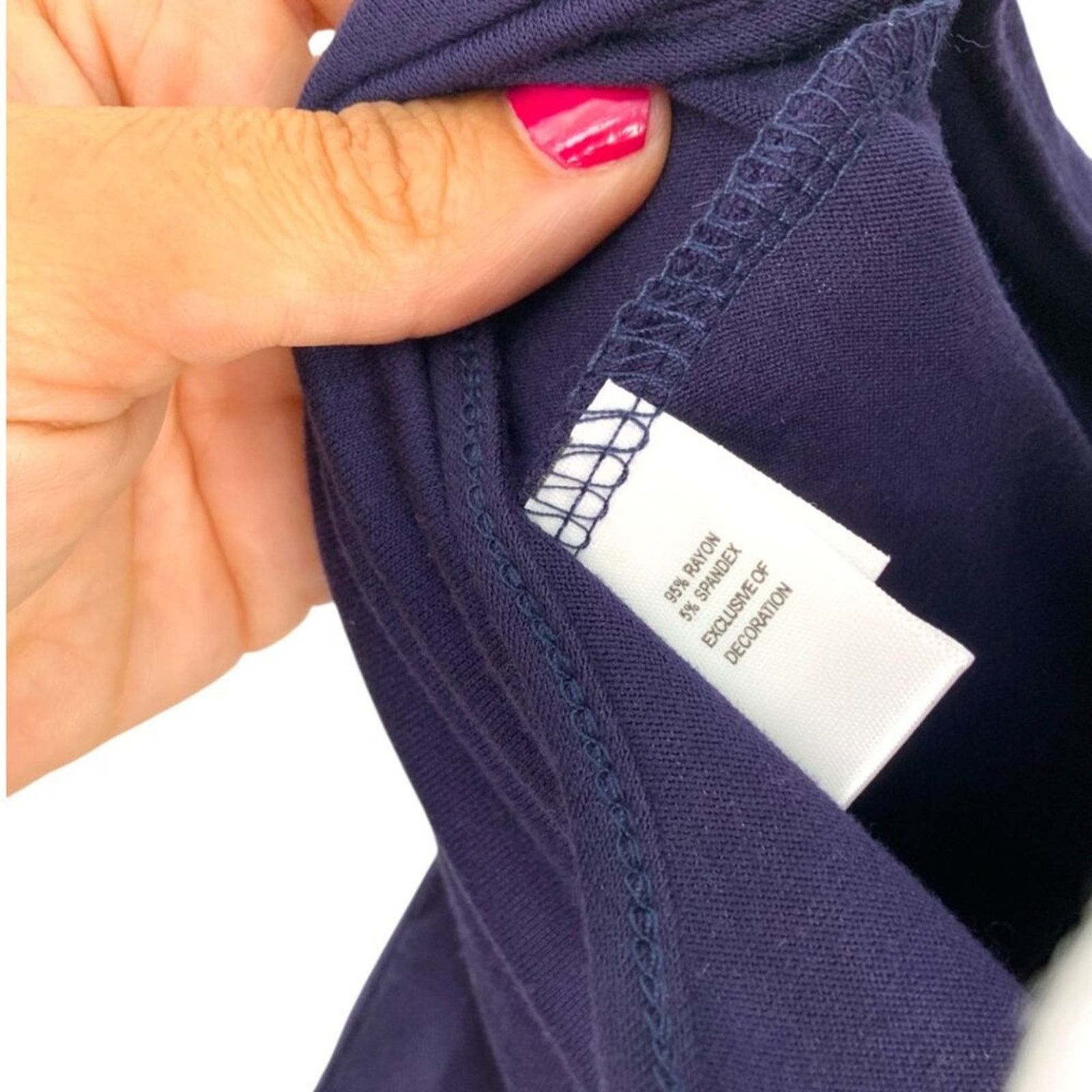 DKNY DKNY Logo Navy Blue Spaghetti Strap Knit Tank Top XL NWOT Size XL / US 12-14 / IT 48-50 - 5 Thumbnail