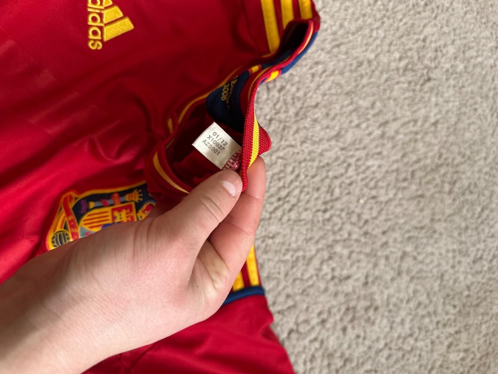 Adidas SPAIN 2012 2013 HOME FOOTBALL SHIRT SOCCER JERSEY ADIDAS Size US S / EU 44-46 / 1 - 6 Thumbnail