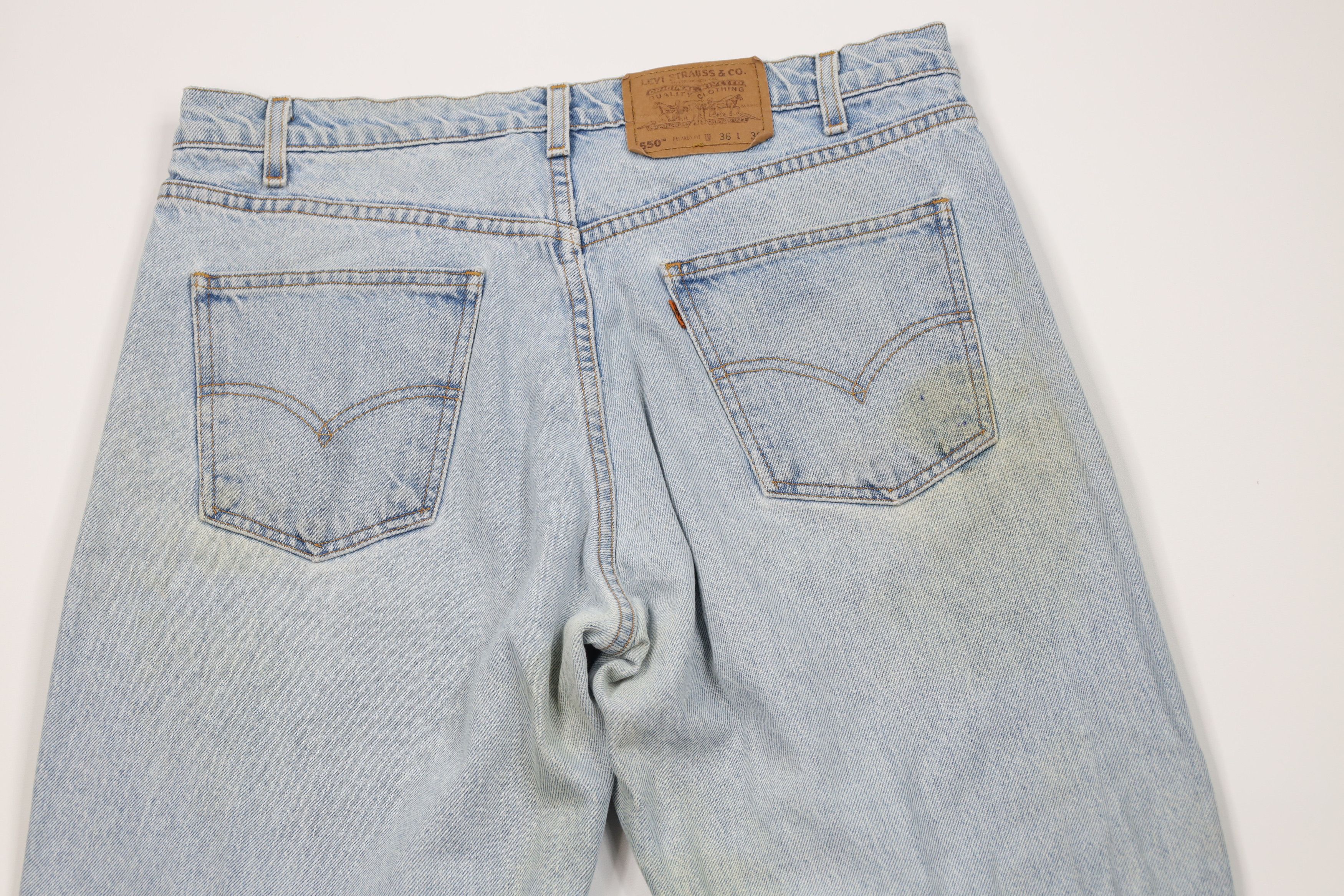 Levi's Vintage 90s Levis 550 Orange Tab Relaxed Fit Denim Jeans Size US 36 / EU 52 - 11 Thumbnail