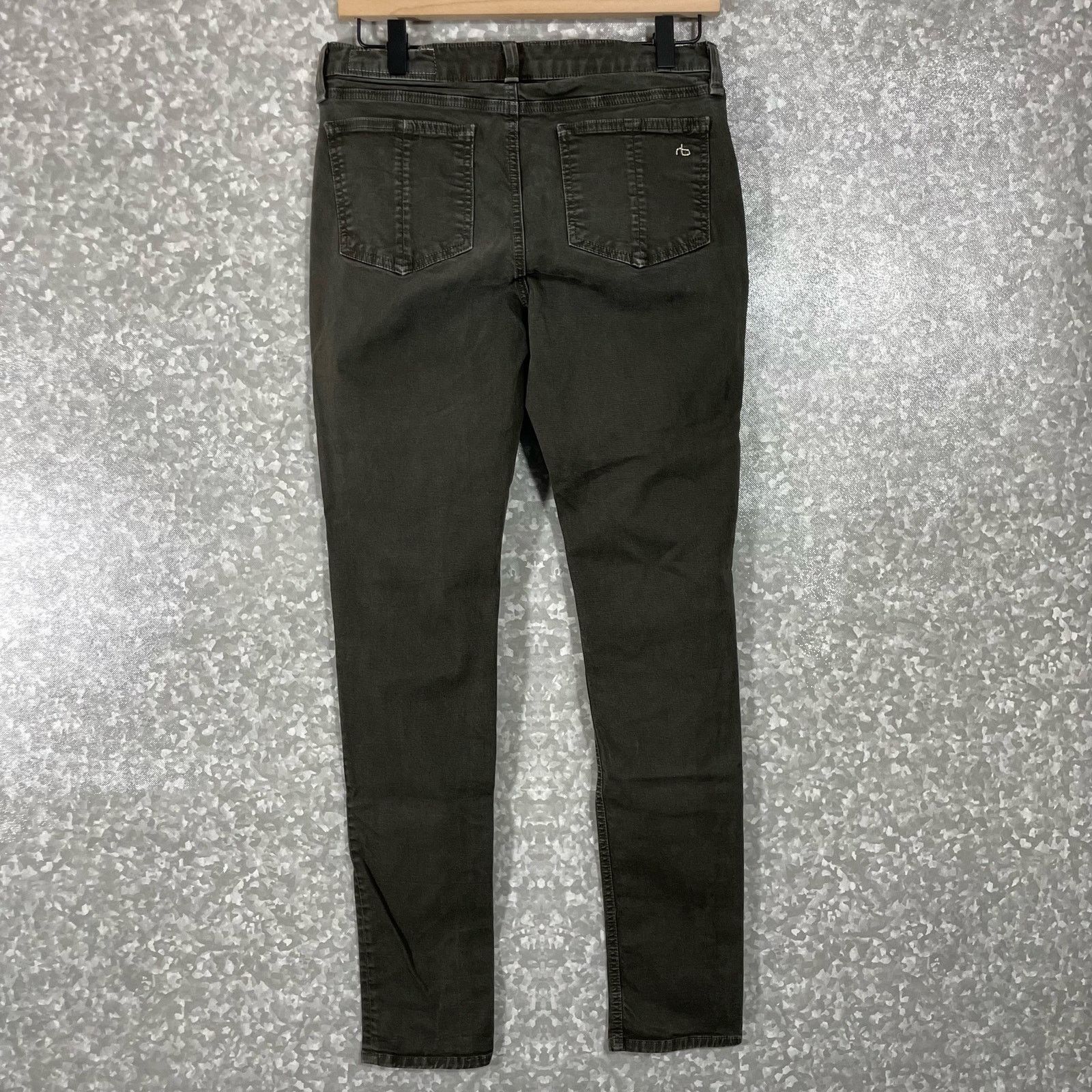 Rag & Bone Rag & Bone Jean Hunter Green/Black Legging Jeans - Size 28 Size 28" / US 6 / IT 42 - 8 Thumbnail