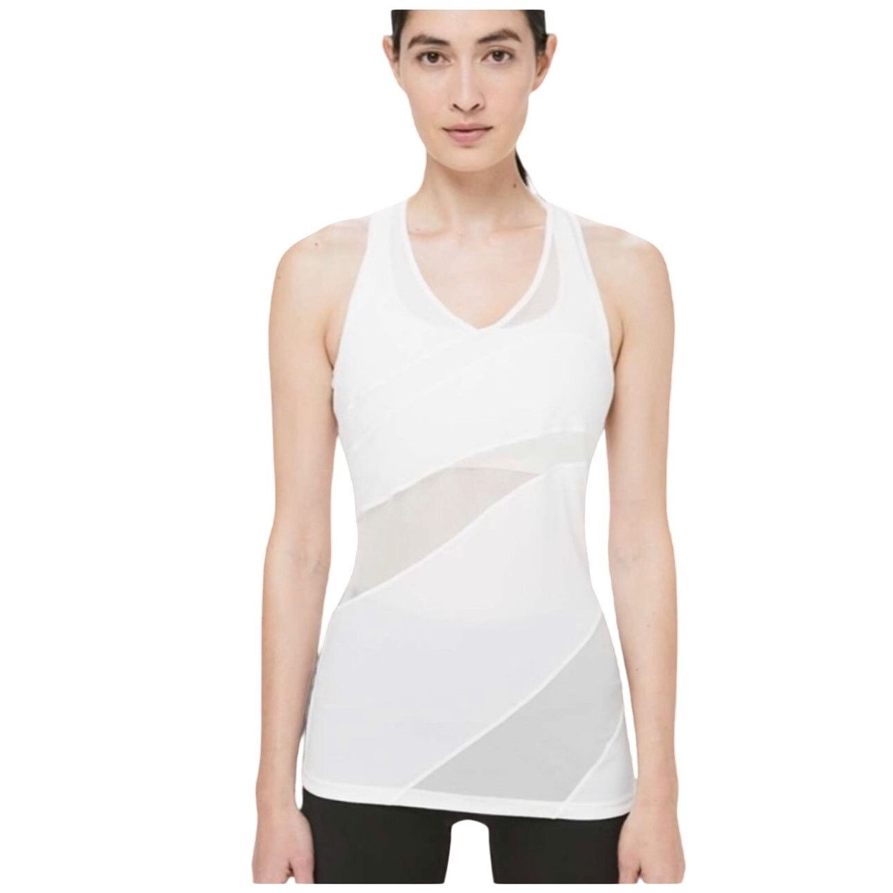 Lululemon Lululemon Mesh In Motion Racerback, White Size S / US 4 / IT 40 - 1 Thumbnail