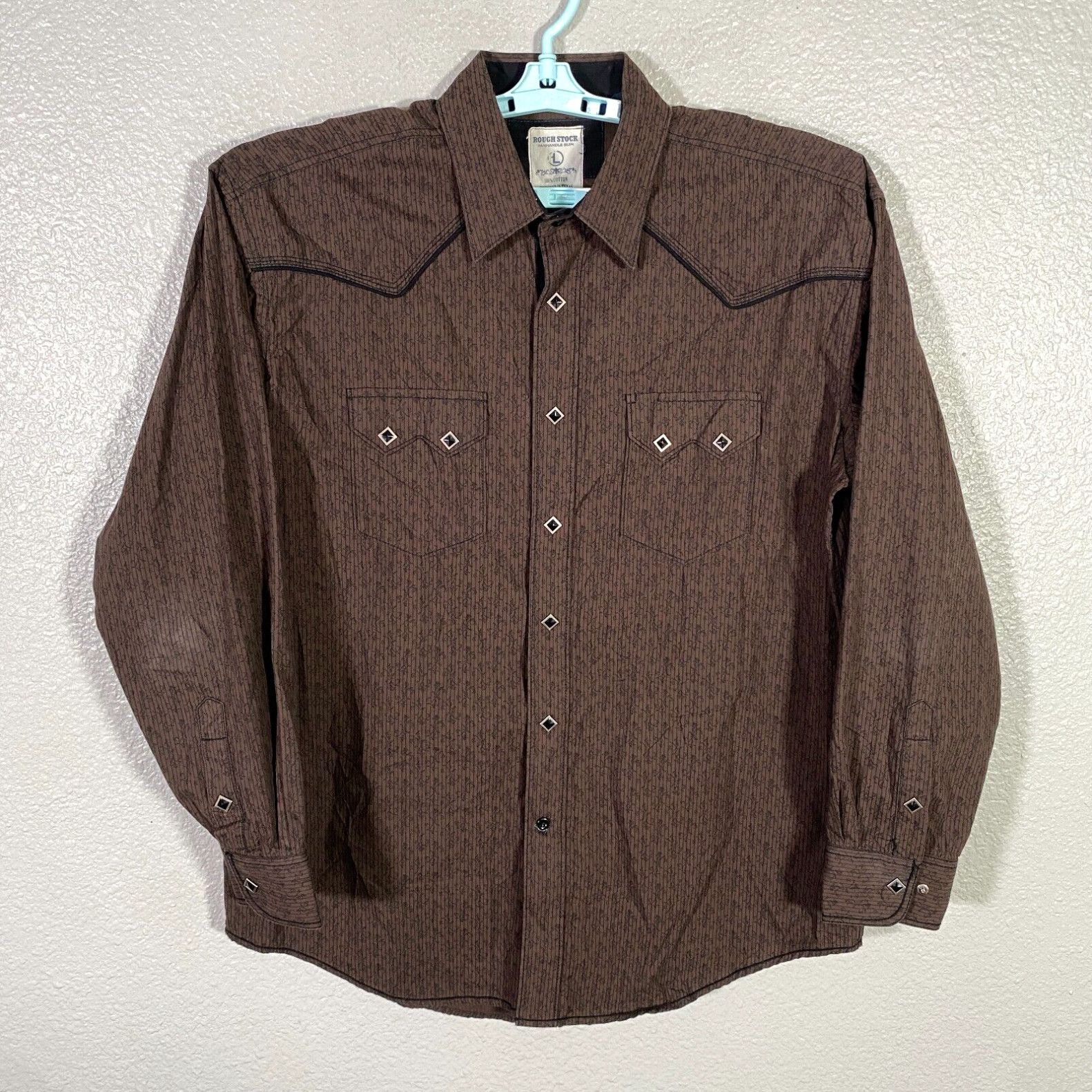 Panhandle Slim Fit Turquoise Diamond Print Snap Front Shirt