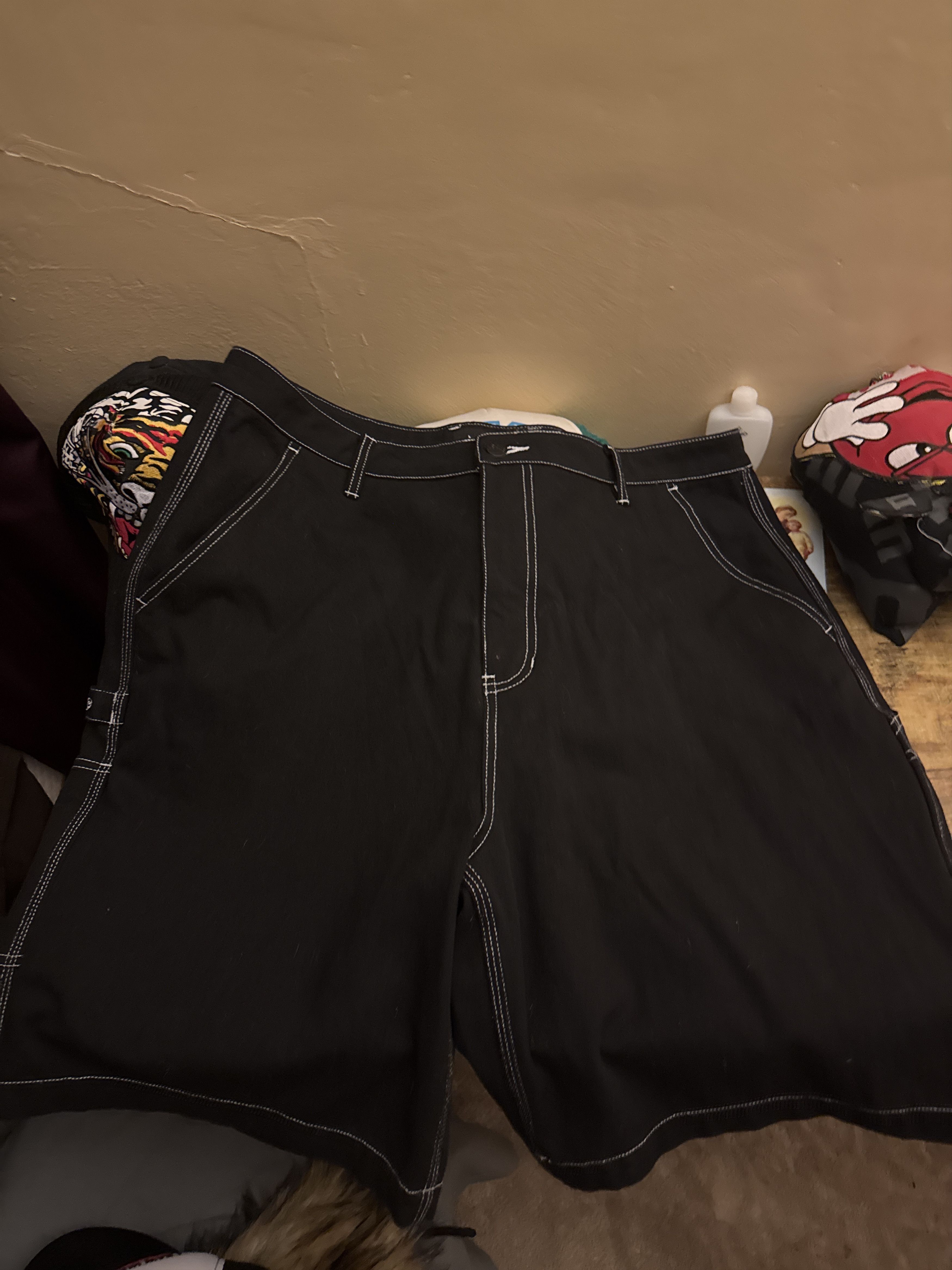 Welcome Skateboards Brace Canvas Carpenter Shorts Black Size US 38 / EU 54 - 2 Thumbnail