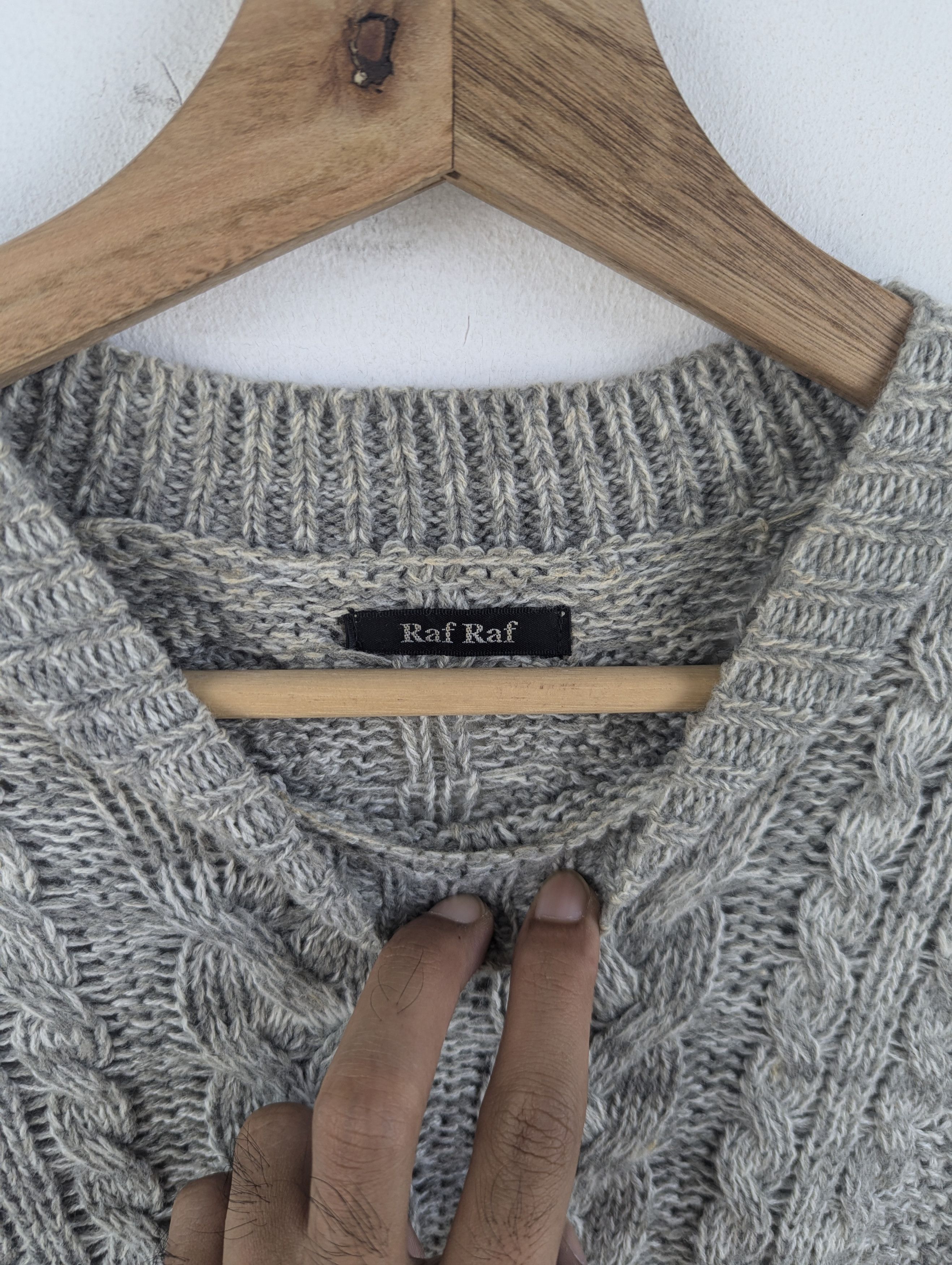 Aran Isles Knitwear × Japanese Brand × Vintage Vintage Knit Sweater Pattern by Raf Raf Size M / US 6-8 / IT 42-44 - 8 Thumbnail