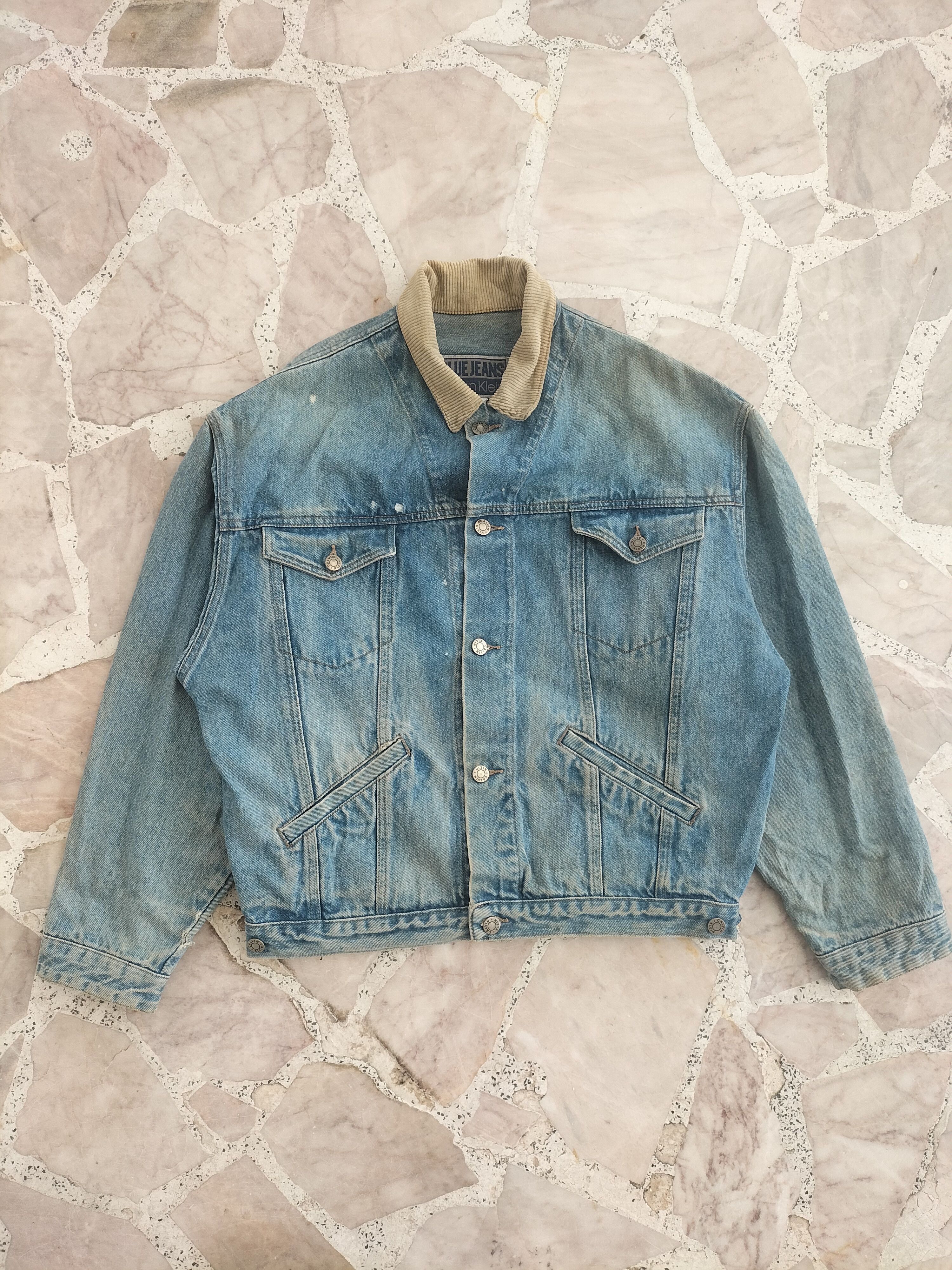 Calvin Klein Calvin Klein Blue Jeans Vintage Denim Jacket Size US L / EU 52-54 / 3 - 3 Thumbnail