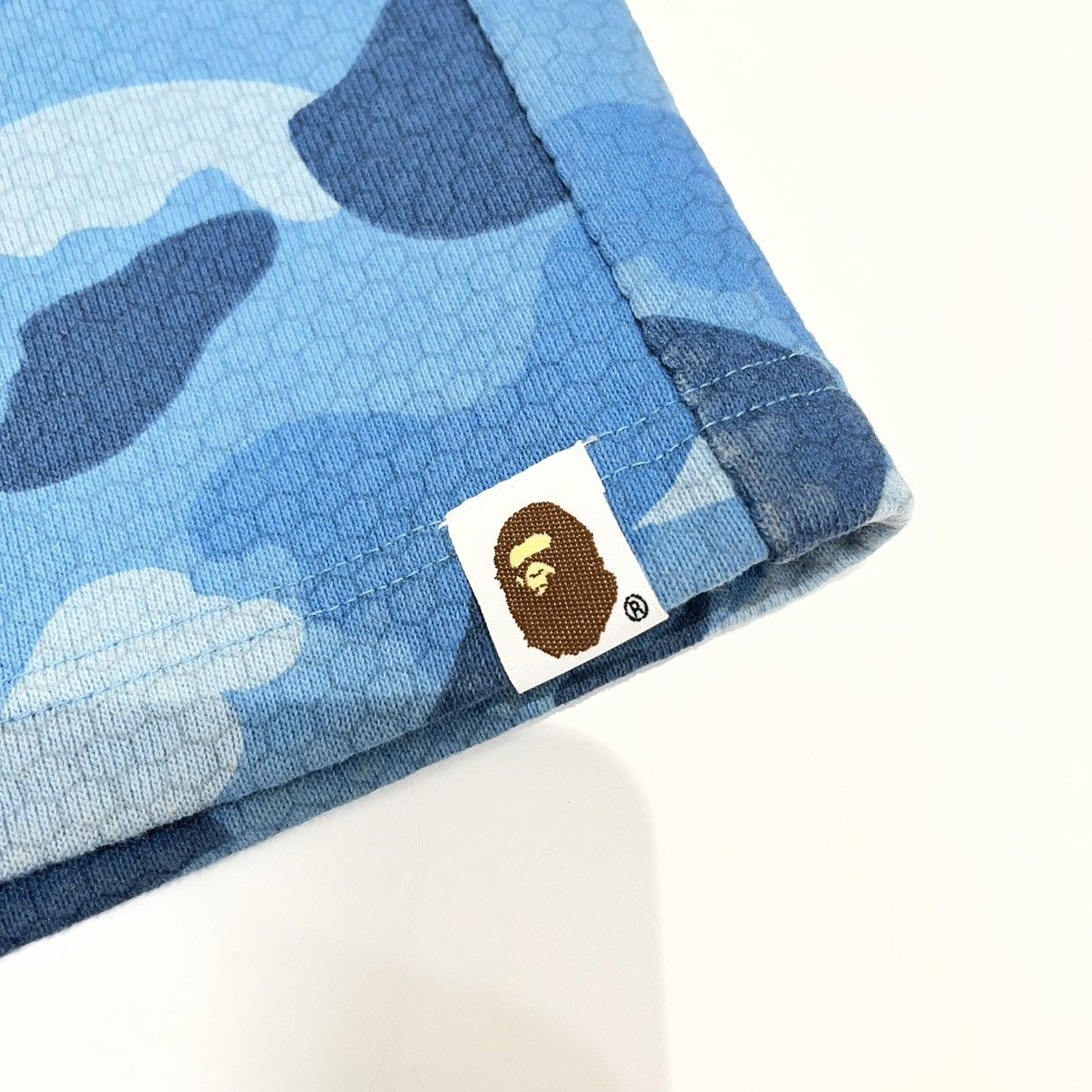 Bape Bape Honeycomb Camo Shark Shorts Blue Size US 34 / EU 50 - 4 Thumbnail