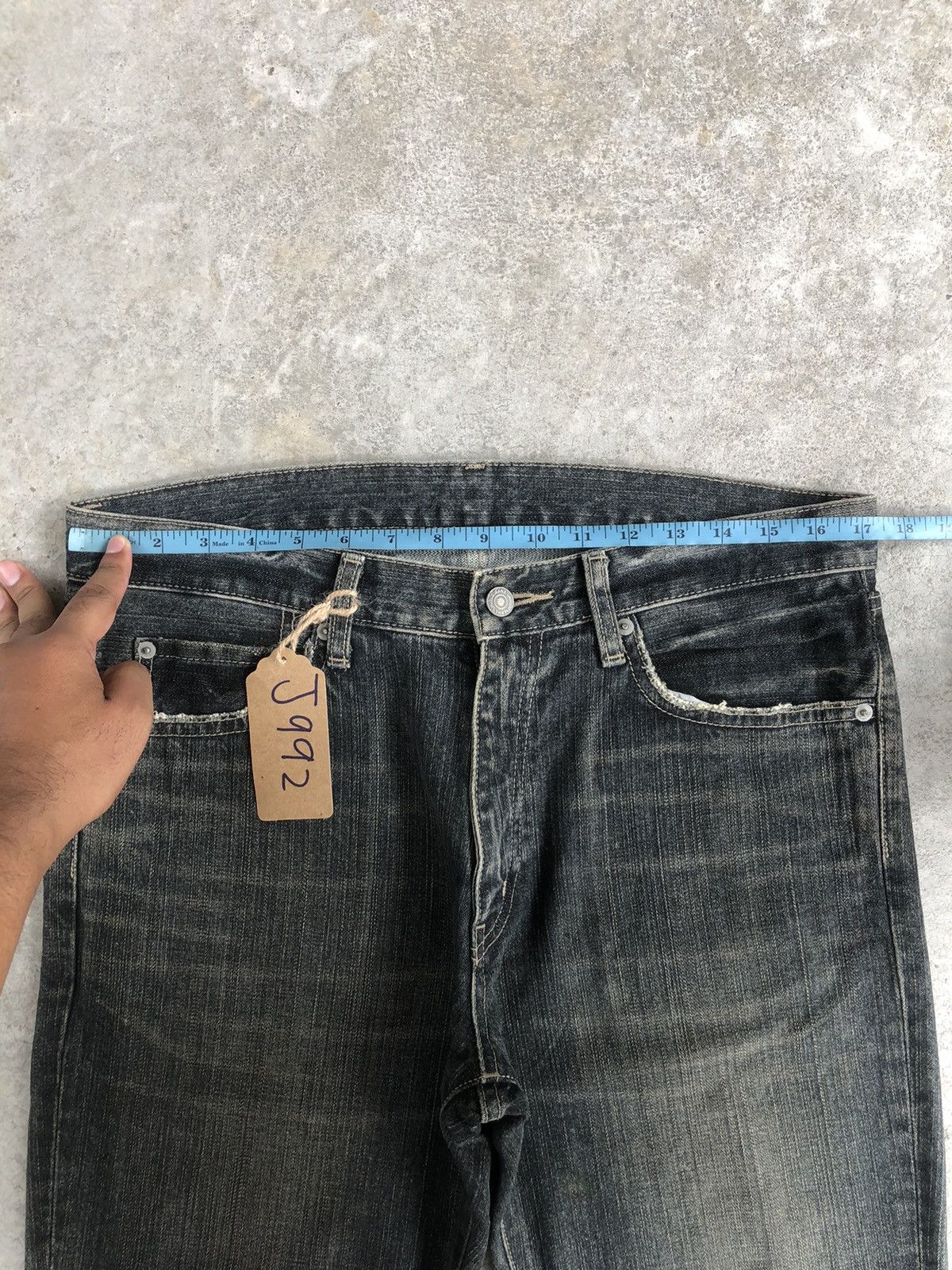 If Six Was Nine Japanese Uniqlo Flared Jeans Distressed Jeans Broken Denim Size US 34 / EU 50 - 17 Thumbnail
