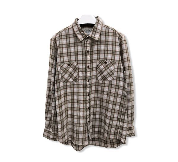 image of Authentic Jeanswear Plaid Tartan Flannel Shirt, Men's (Size Medium)