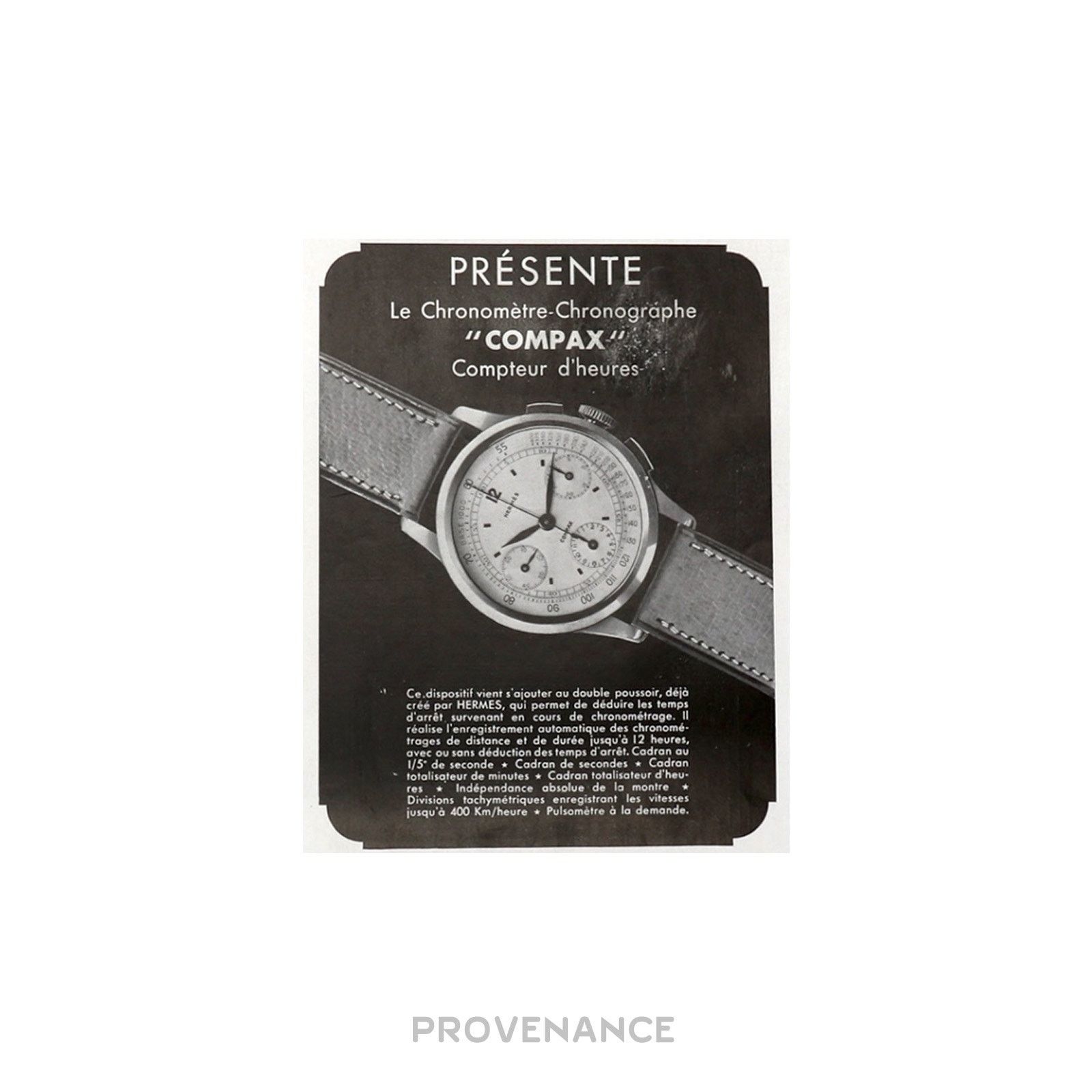 Hermes 🔴 Hermes Antique Vintage Newsprint Ad - Universal Watch Size ONE SIZE - 6 Thumbnail