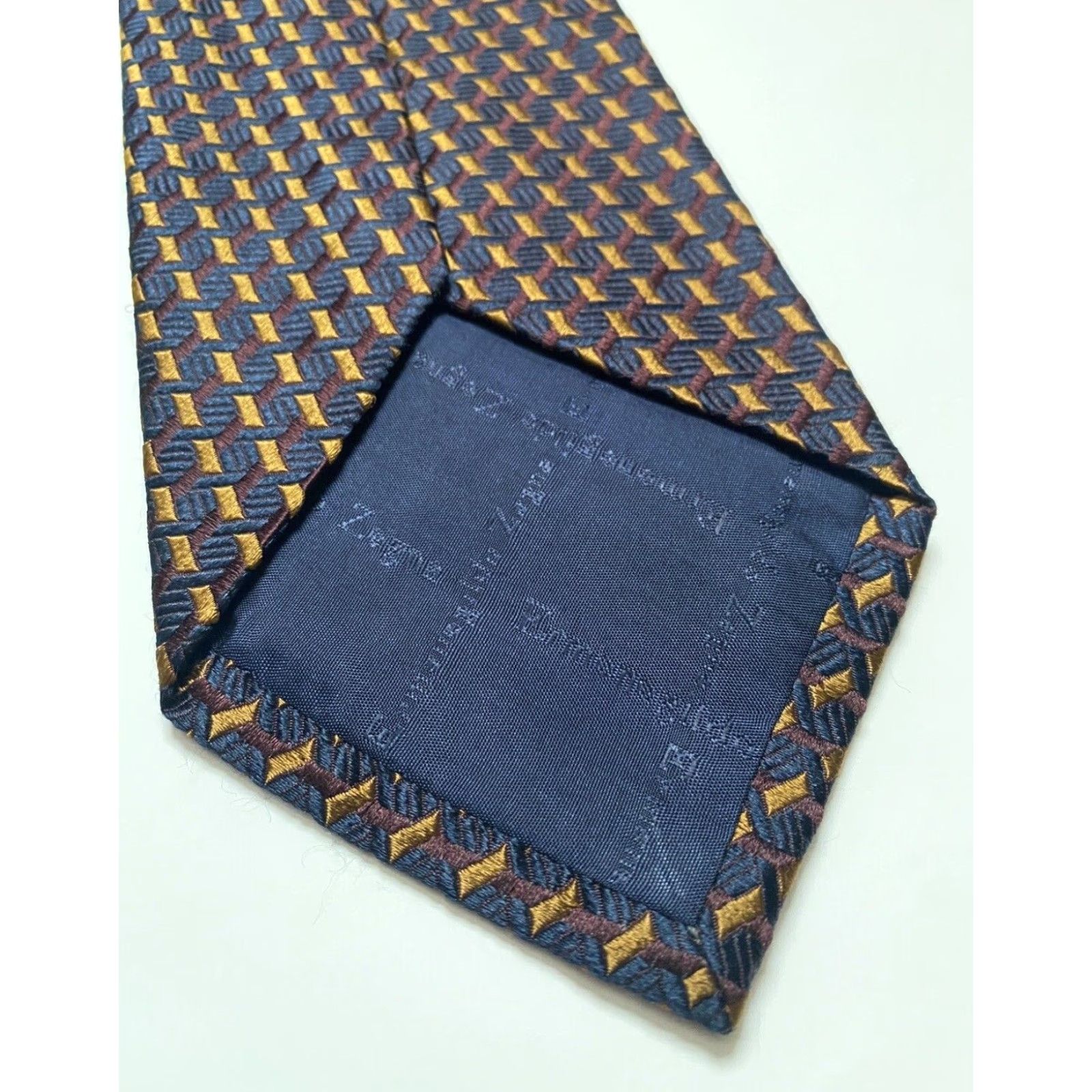 Ermenegildo Zegna VINTAGE Men's Ermenegildo Zegna Luxury Silk Tie Woven Textured Made in Italy Size ONE SIZE - 7 Thumbnail