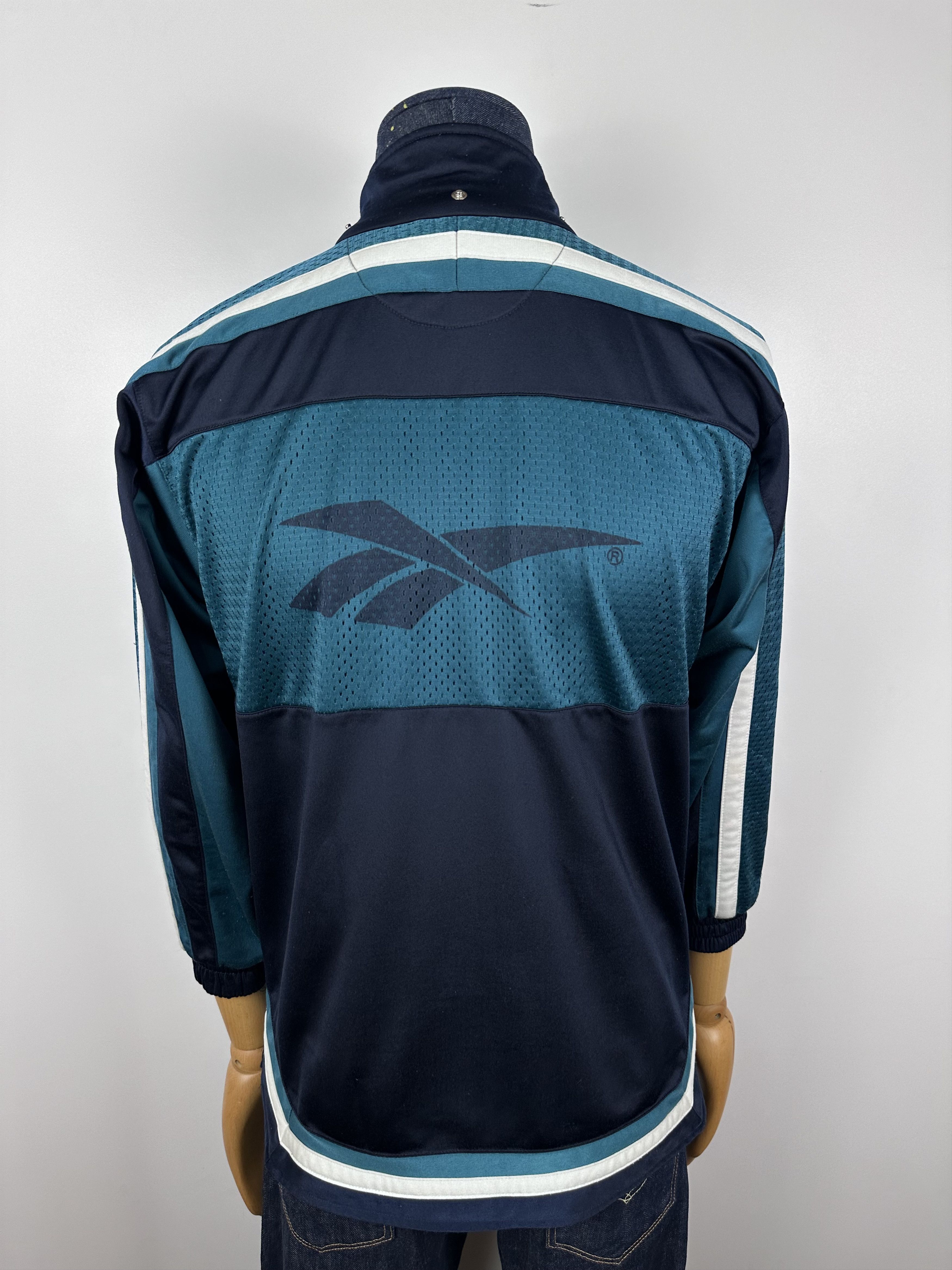 Reebok × Vintage Reebok Vintage 90s Blue Green Track Tracksuit Top Jacket Size US XS / EU 42 / 0 - 6 Thumbnail