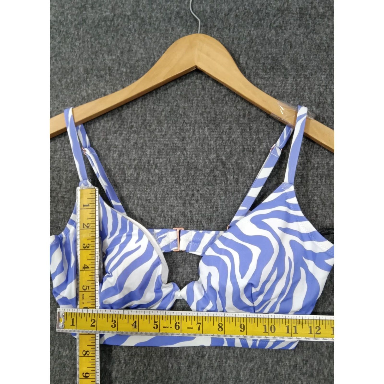 Vintage Shade & Shore Purple Front Keyhole Spaghetti Bikini Swim Top Padded 34DD Women Adults XS XS? Size XXS / US 00 / IT 34 - 4 Thumbnail