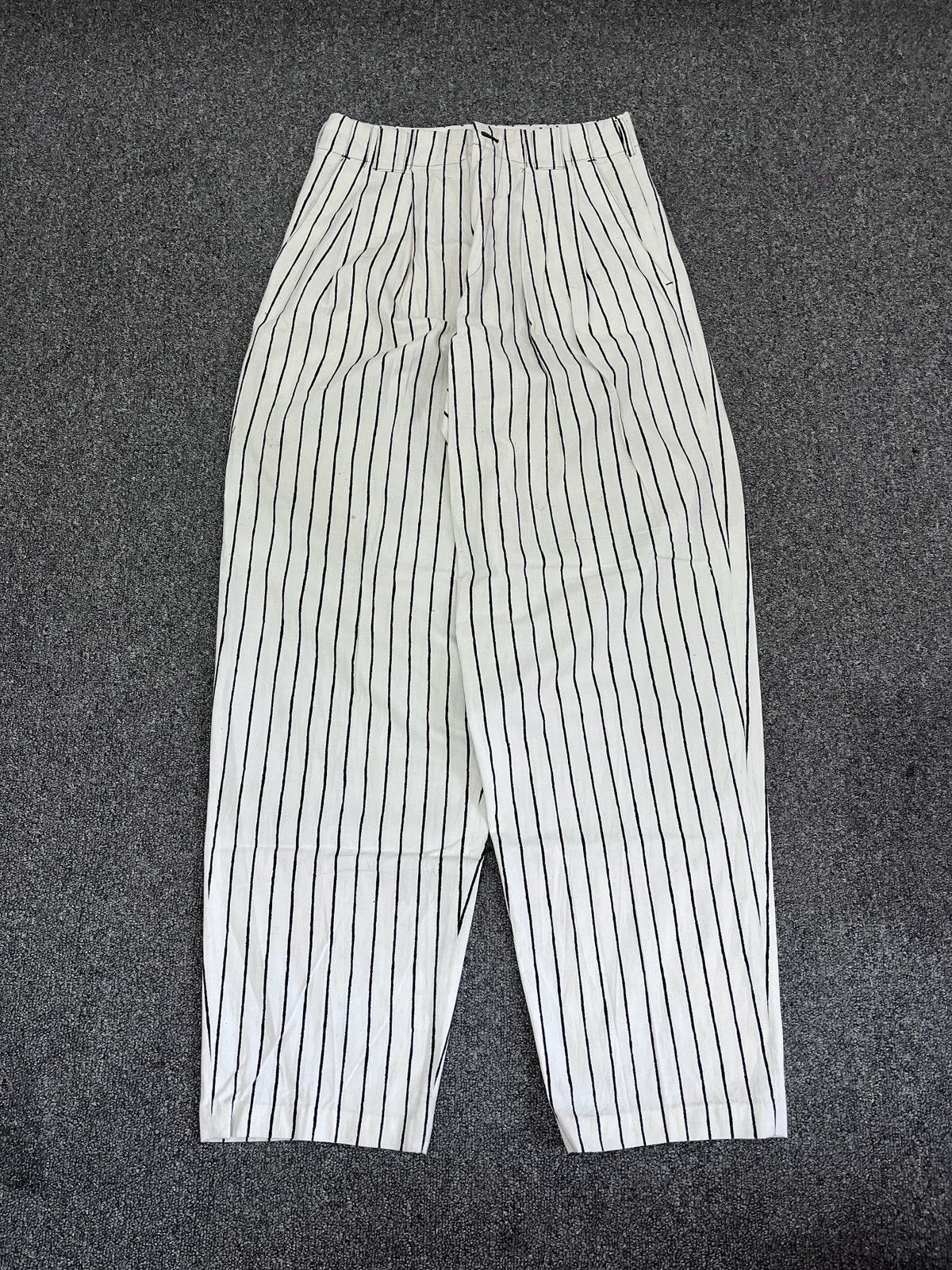 Yohji Yamamoto Yohji Yamamoto Pour Homme Stripe Wide Leg Baggy/Trouser pant Size US 28 / EU 44 - 1 Thumbnail